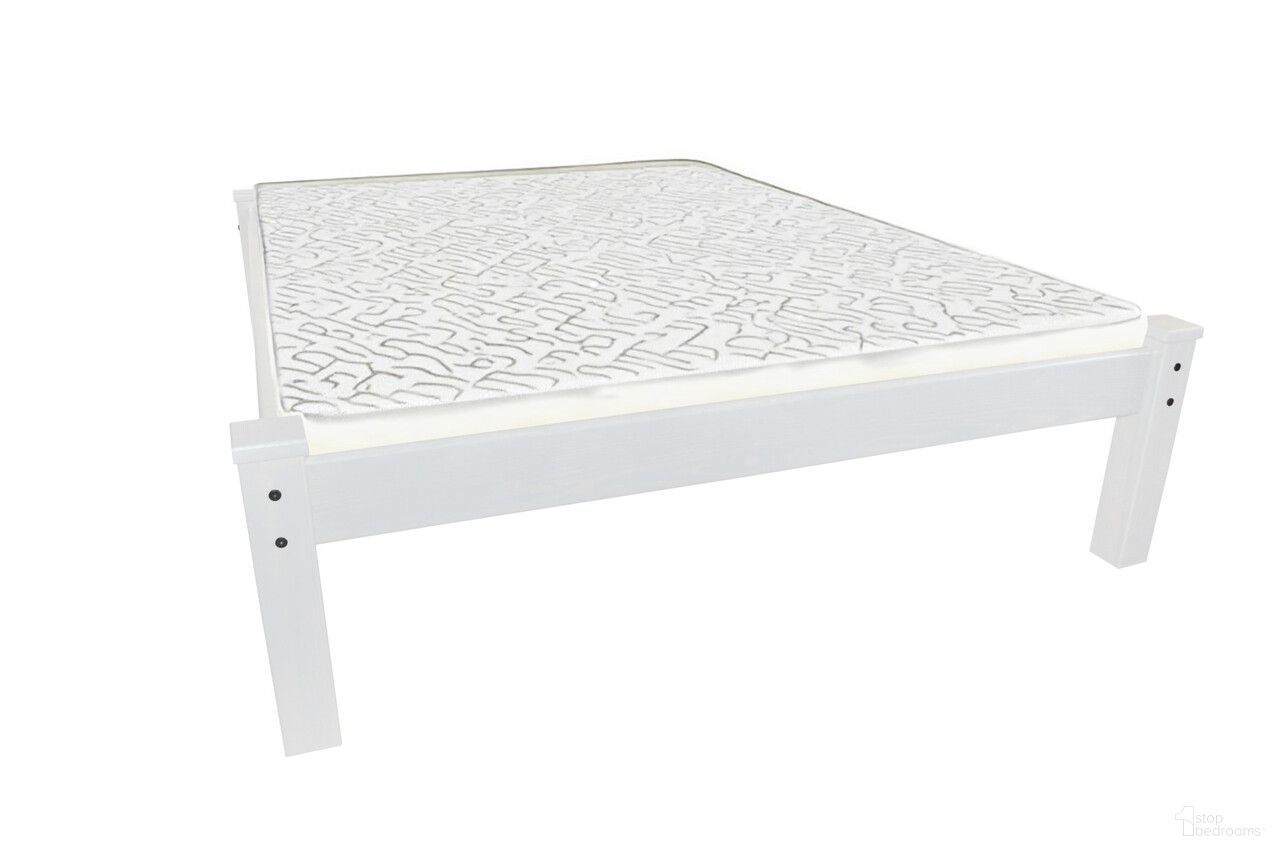 The appearance of Solid Wood Full Bed Frame In White designed by Homeroots in the transitional interior design. This white piece of furniture  was selected by 1StopBedrooms from  to add a touch of cosiness and style into your home. Sku: 546716. Bed Size: Full. Material: Solid Wood.