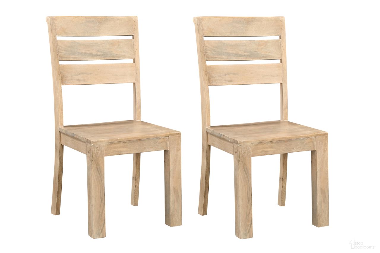 The appearance of Solid Wood Ladder Back Dining Side Chairs Set of 2 In Beige designed by Homeroots in the traditional interior design. This beige piece of furniture  was selected by 1StopBedrooms from  to add a touch of cosiness and style into your home. Sku: 565293. Material: Solid Wood. Chair Type: Side Chair.
