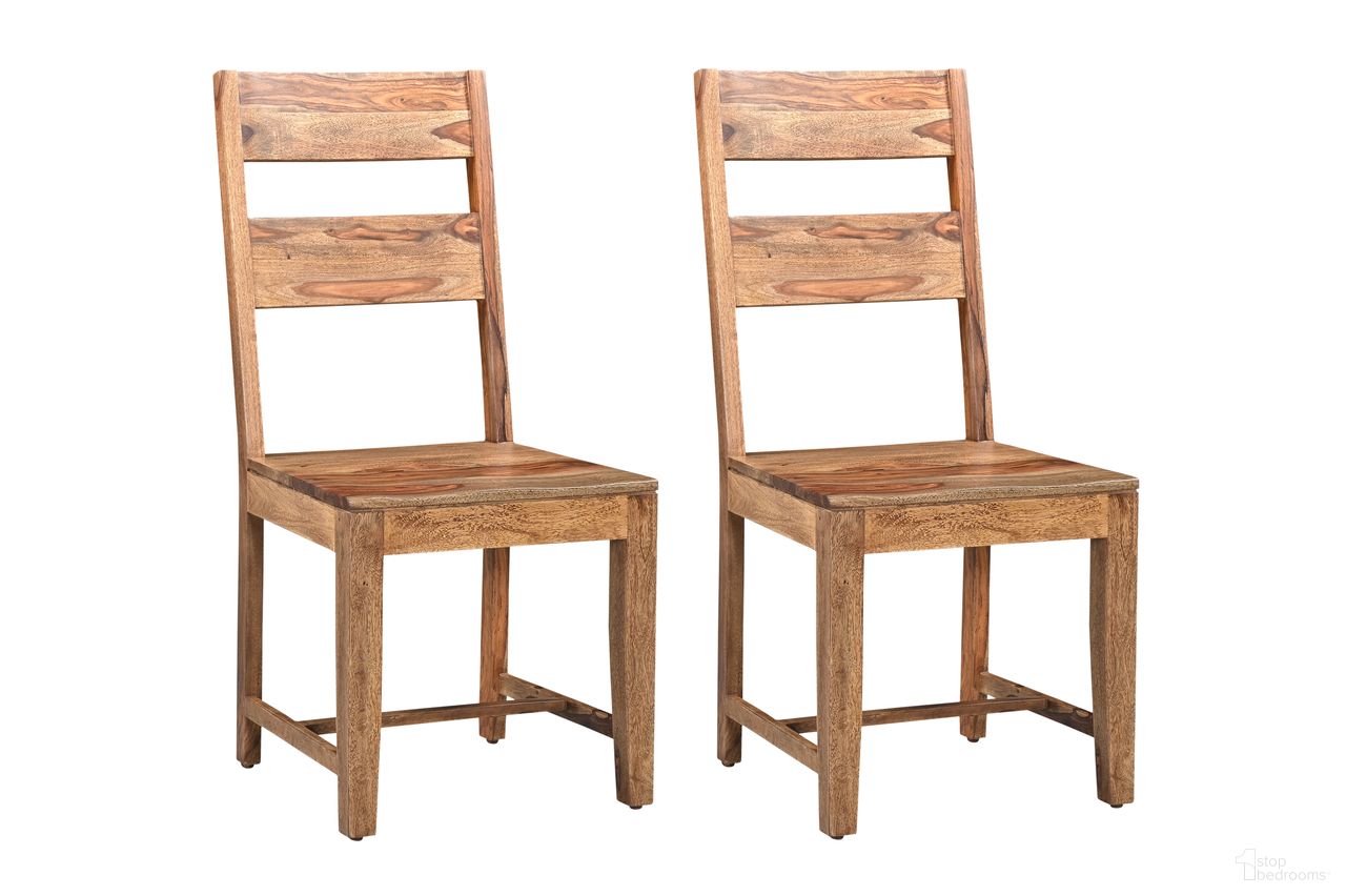 HomeRoots Ladder Back Dining Side Chairs - Thumbnail 4