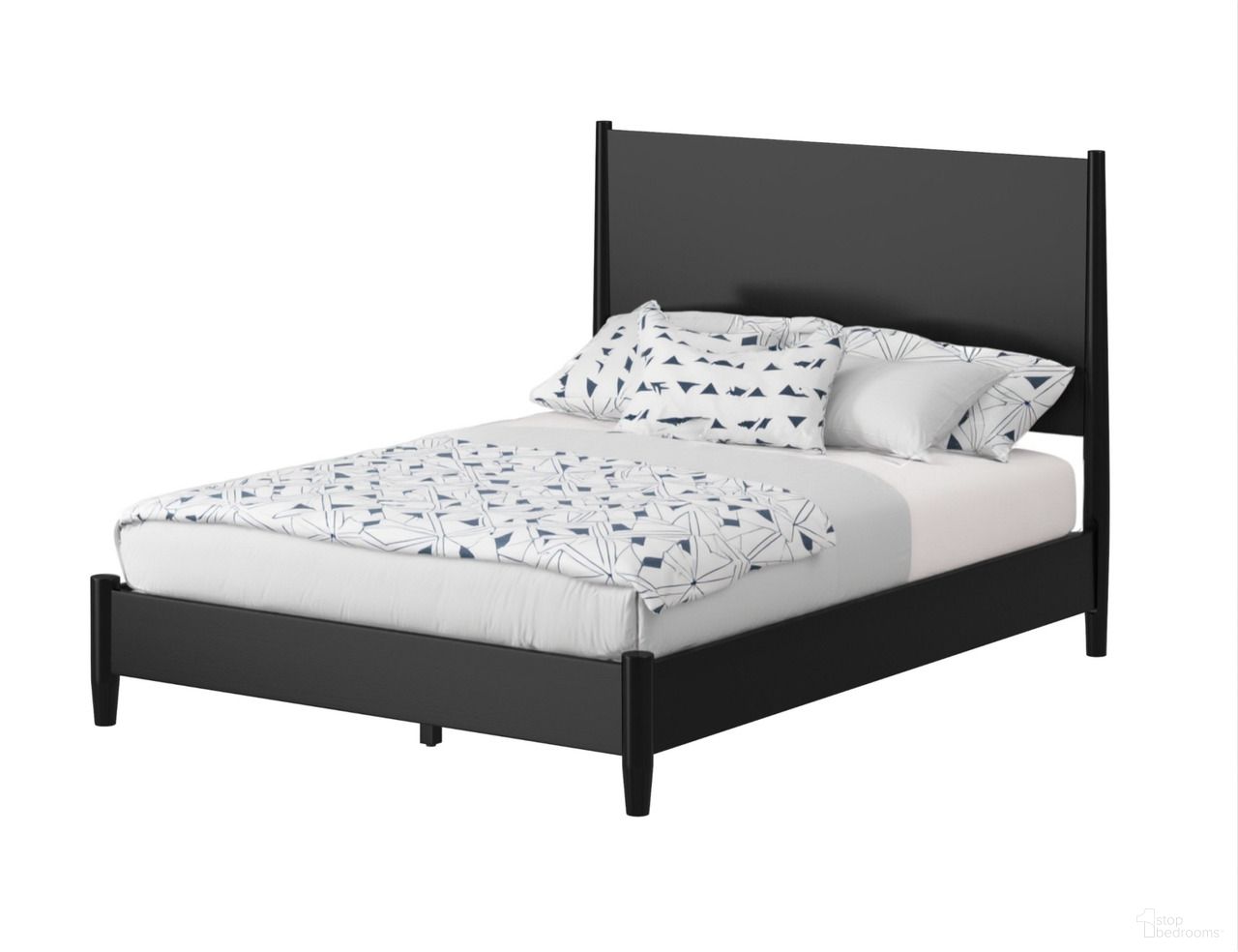 Solid Wood Queen Bed Frame In Black