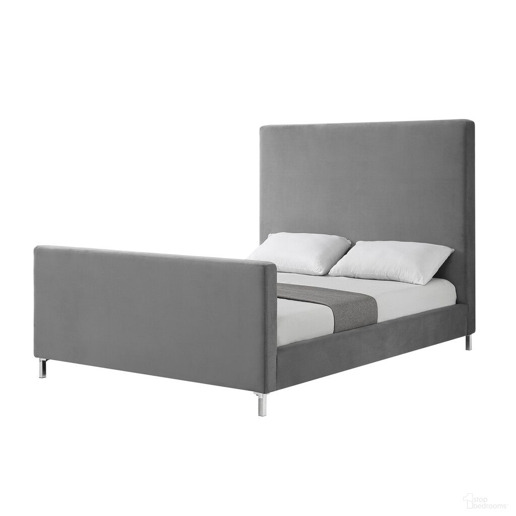 The appearance of Solid Wood Queen Upholstered Velvet Bed In Gray designed by Homeroots in the transitional interior design. This gray piece of furniture was selected by 1StopBedrooms from to add a touch of cosiness and style into your home. Sku: 544766. Bed Size: Queen. Material: Velvet. Bed Type: Upholstered Bed.