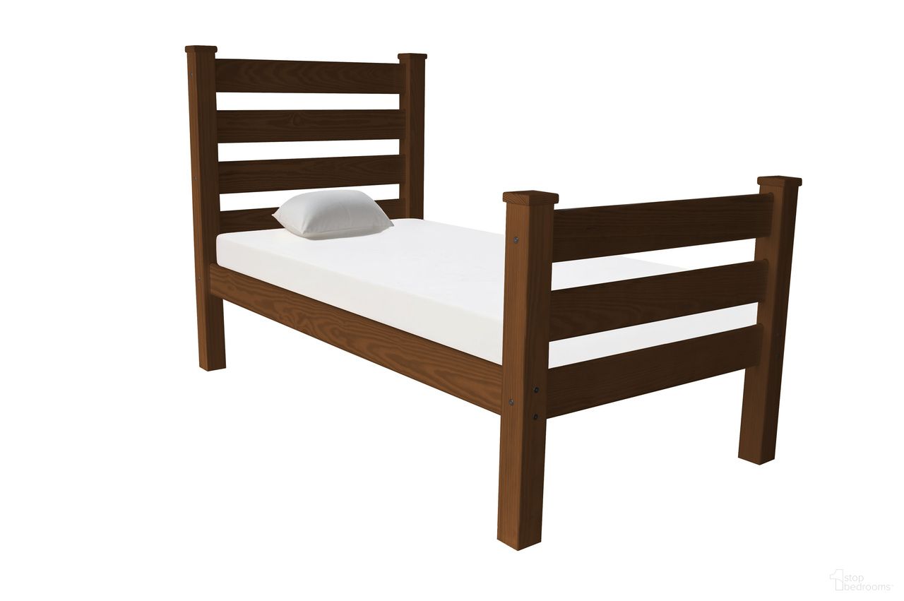 Solid Wood Twin Bed Frame In Brown