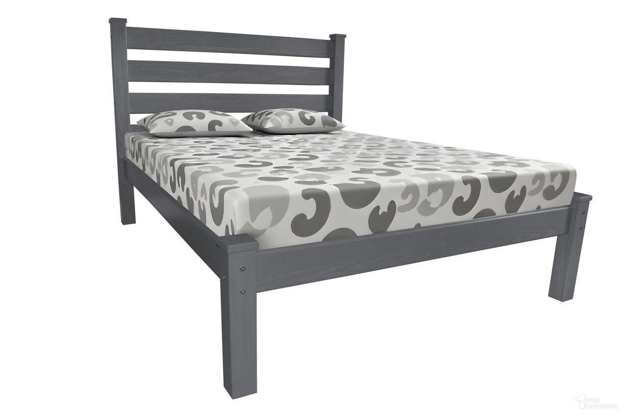 Solid Wood Twin Bed Frame In Gray