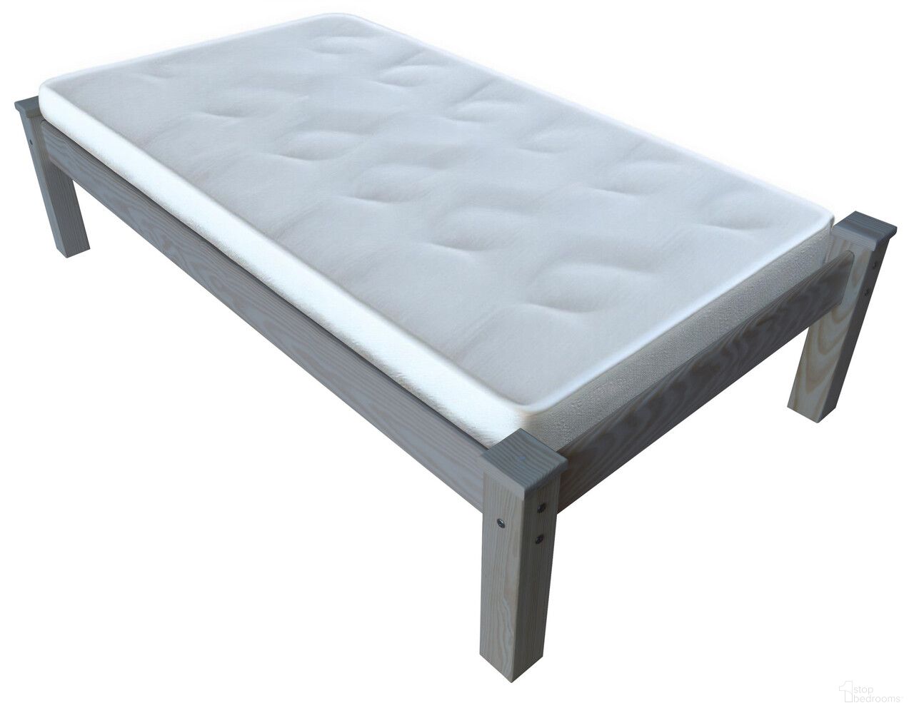 The appearance of Solid Wood Twin Bed Frame In Gray designed by Homeroots in the transitional interior design. This gray piece of furniture  was selected by 1StopBedrooms from  to add a touch of cosiness and style into your home. Sku: 546604. Bed Size: Twin. Material: Solid Wood.