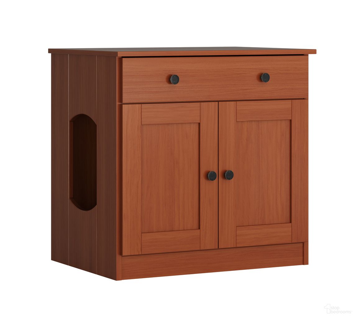 The appearance of Solid Wood Ziva 2-Door Cat Litter Box Enclosure In Mocha designed by Palace Imports in the modern / contemporary interior design. This mocha piece of furniture  was selected by 1StopBedrooms from  to add a touch of cosiness and style into your home. Sku: 2703. Material: Solid Pine Wood.
