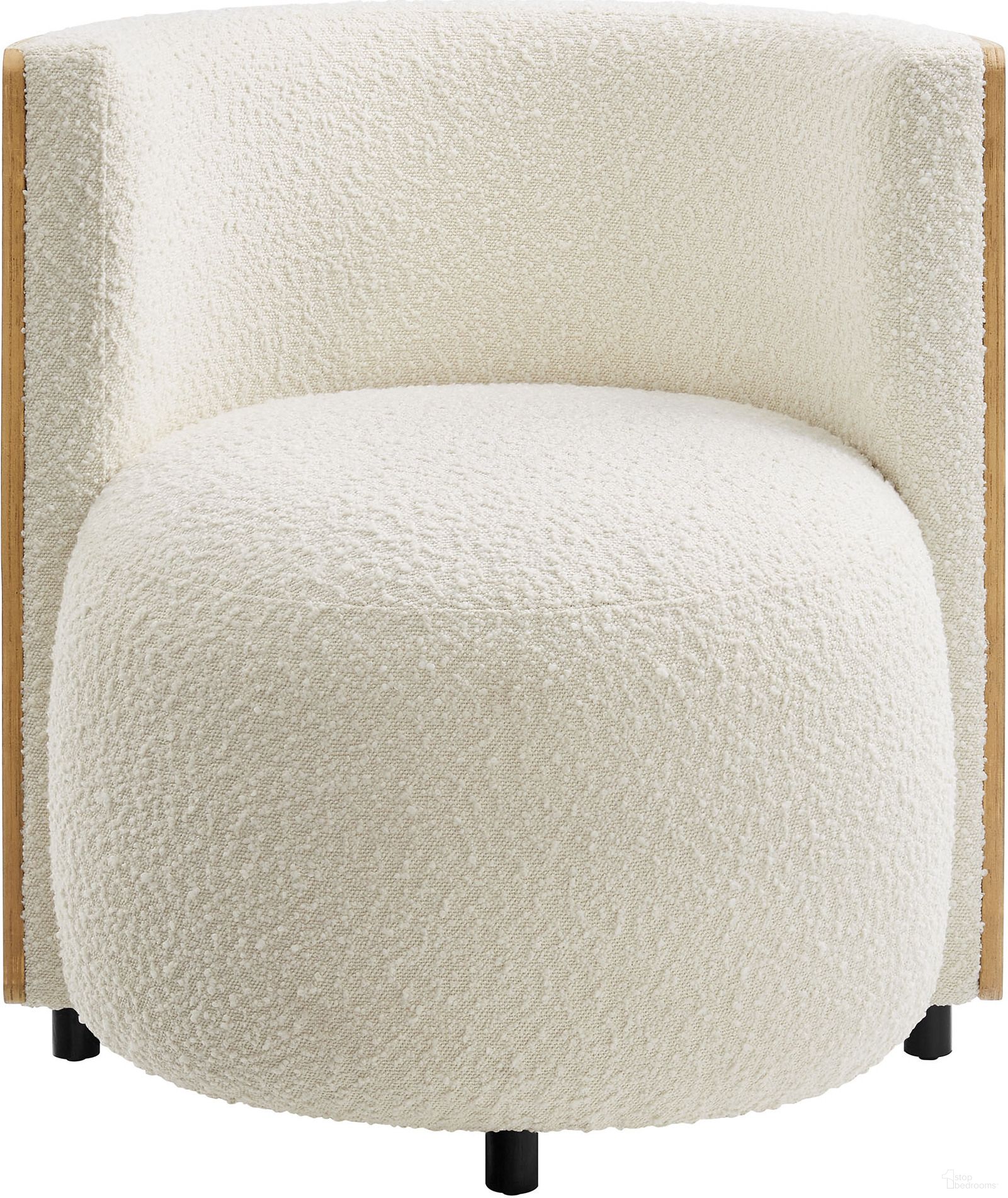 Solis Boucle Accent Chair In Natural and Ivory