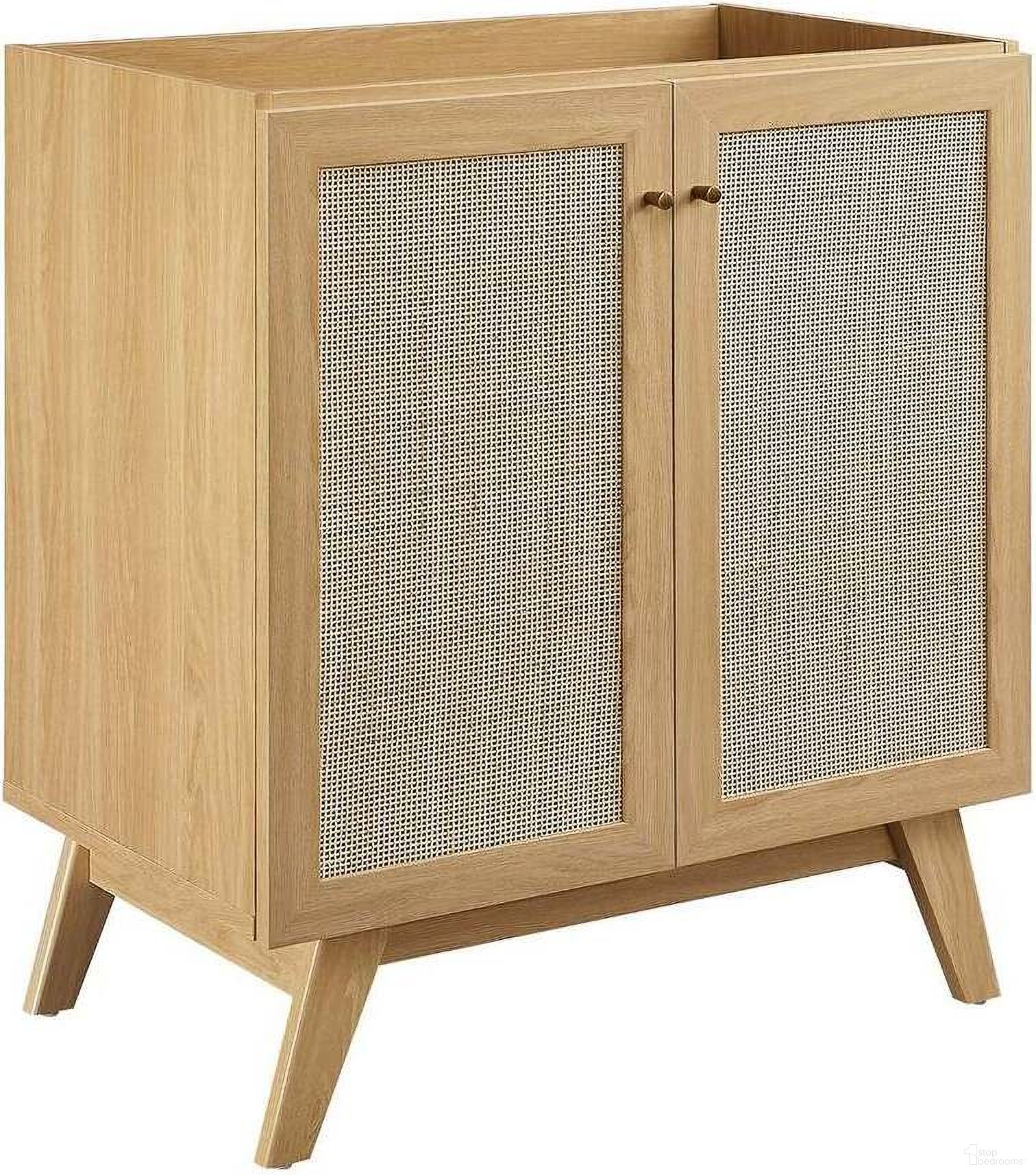 The appearance of Soma 30 Inch Bathroom Vanity Cabinet In Oak designed by Modway in the modern / contemporary interior design. This oak piece of furniture  was selected by 1StopBedrooms from Soma Collection to add a touch of cosiness and style into your home. Sku: EEI-6587-OAK. Material: Wood.