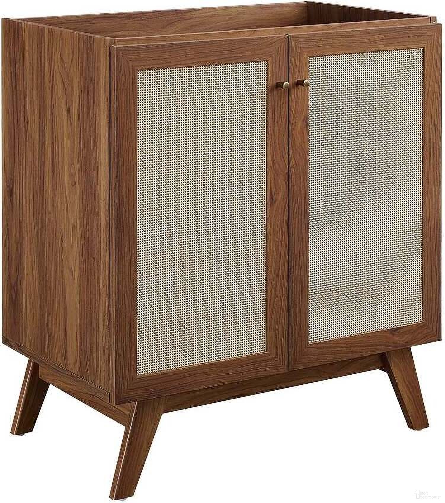 The appearance of Soma 30 Inch Bathroom Vanity Cabinet In Walnut designed by Modway in the modern / contemporary interior design. This walnut piece of furniture was selected by 1StopBedrooms from Soma Collection to add a touch of cosiness and style into your home. Sku: EEI-6587-WAL. Material: Wood.