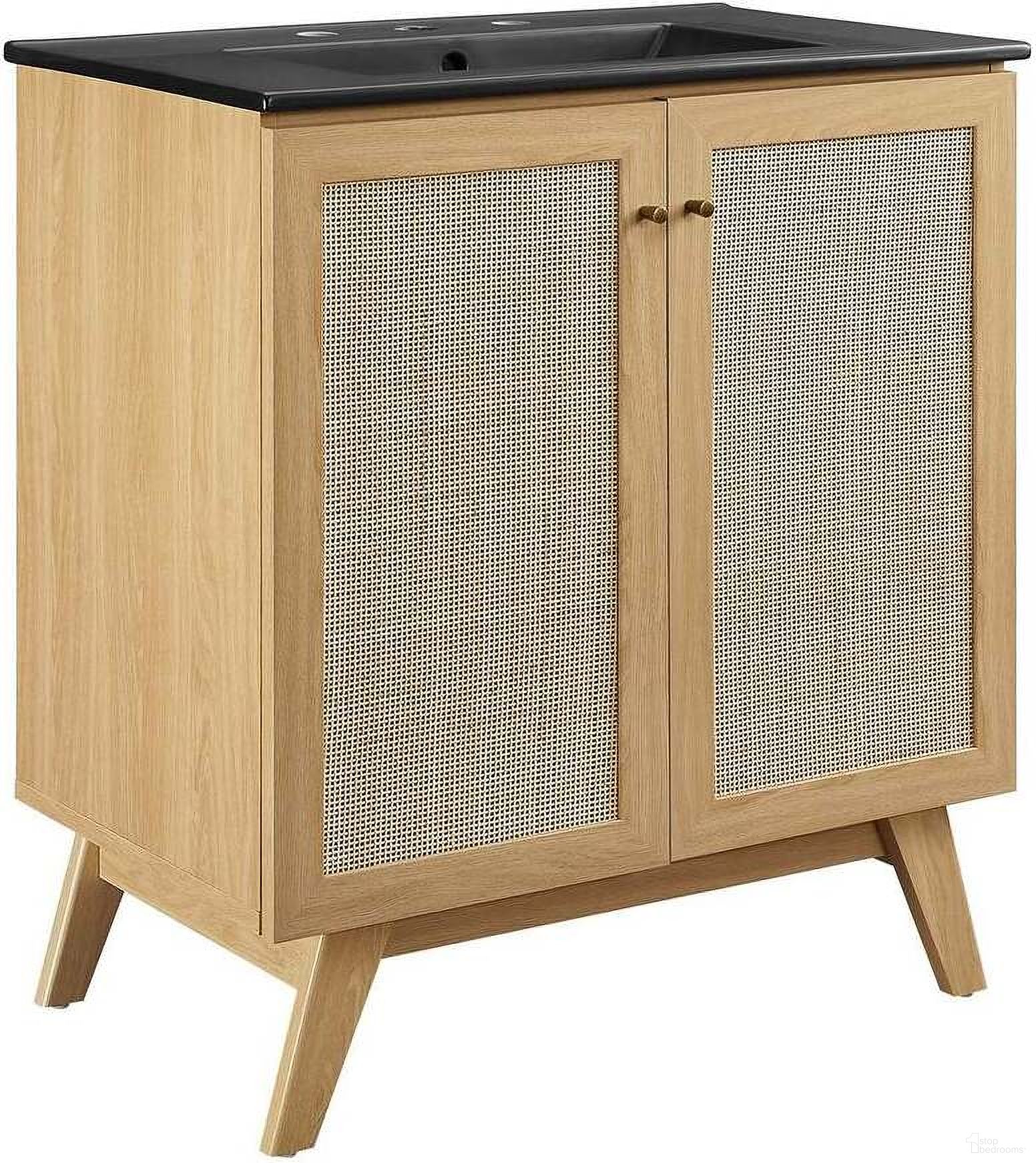 Soma 30 Inch Bathroom Vanity In Oak and Black