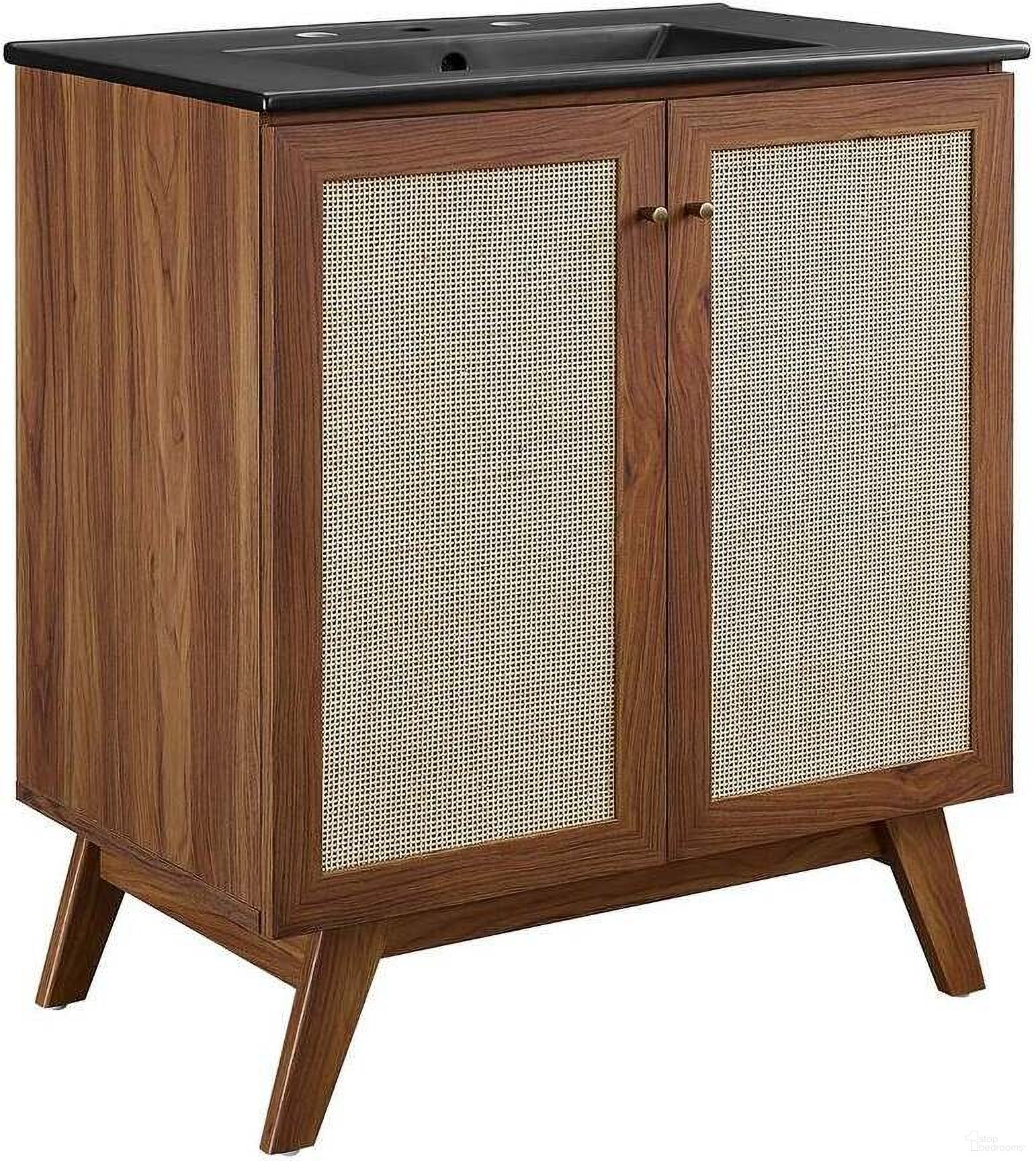 Soma 30 Inch Bathroom Vanity In Walnut and Black