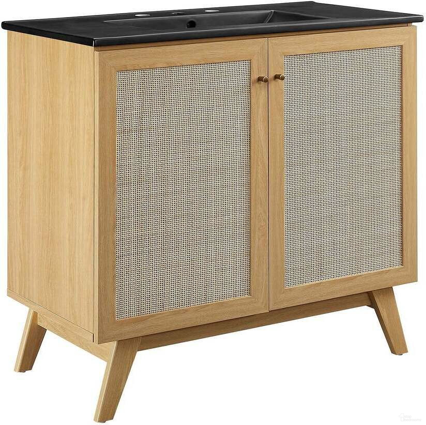 The appearance of Soma 36 Inch Bathroom Vanity In Oak and Black designed by Modway in the modern / contemporary interior design. This oak piece of furniture  was selected by 1StopBedrooms from Soma Collection to add a touch of cosiness and style into your home. Sku: EEI-5071-BLK;EEI-6588-OAK. Material: Wood.