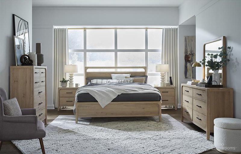 The appearance of Somerset Bedroom Set In Butternut designed by Magnussen in the modern / contemporary interior design. This butternut piece of furniture  was selected by 1StopBedrooms from Somerset Collection to add a touch of cosiness and style into your home. Sku: B5684-54F;B5684-54H;B5684-54R;B5684-01. Bed Type: Panel Bed. Bed Size: Queen. Material: Oak Veneer.
