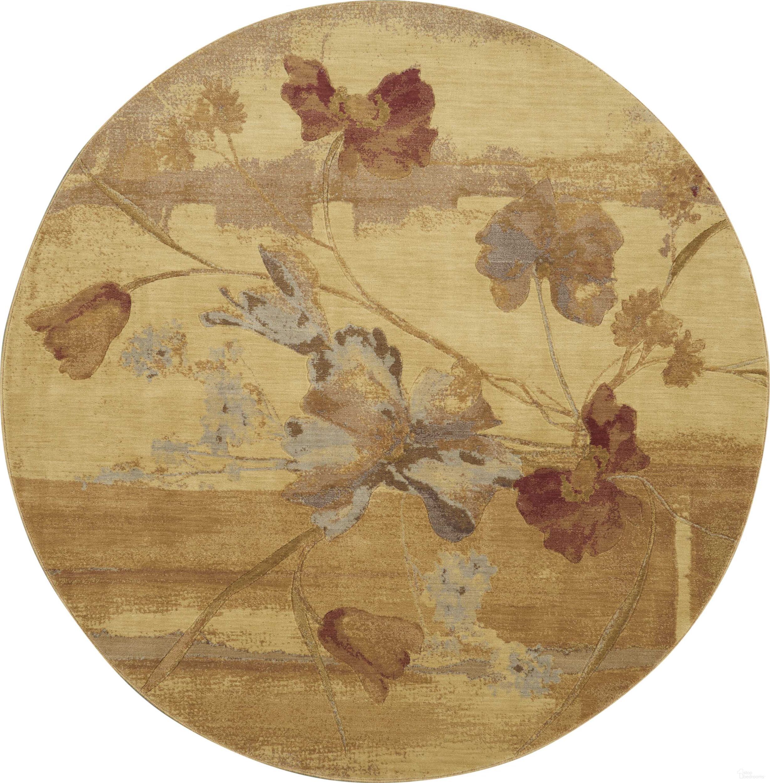 The appearance of Somerset Beige 7'9" x 7'9" Round Area Rug designed by Nourison in the modern / contemporary interior design. This beige piece of furniture was selected by 1StopBedrooms from Somerset Collection to add a touch of cosiness and style into your home. Sku: 99446363220. Material: Polyester.