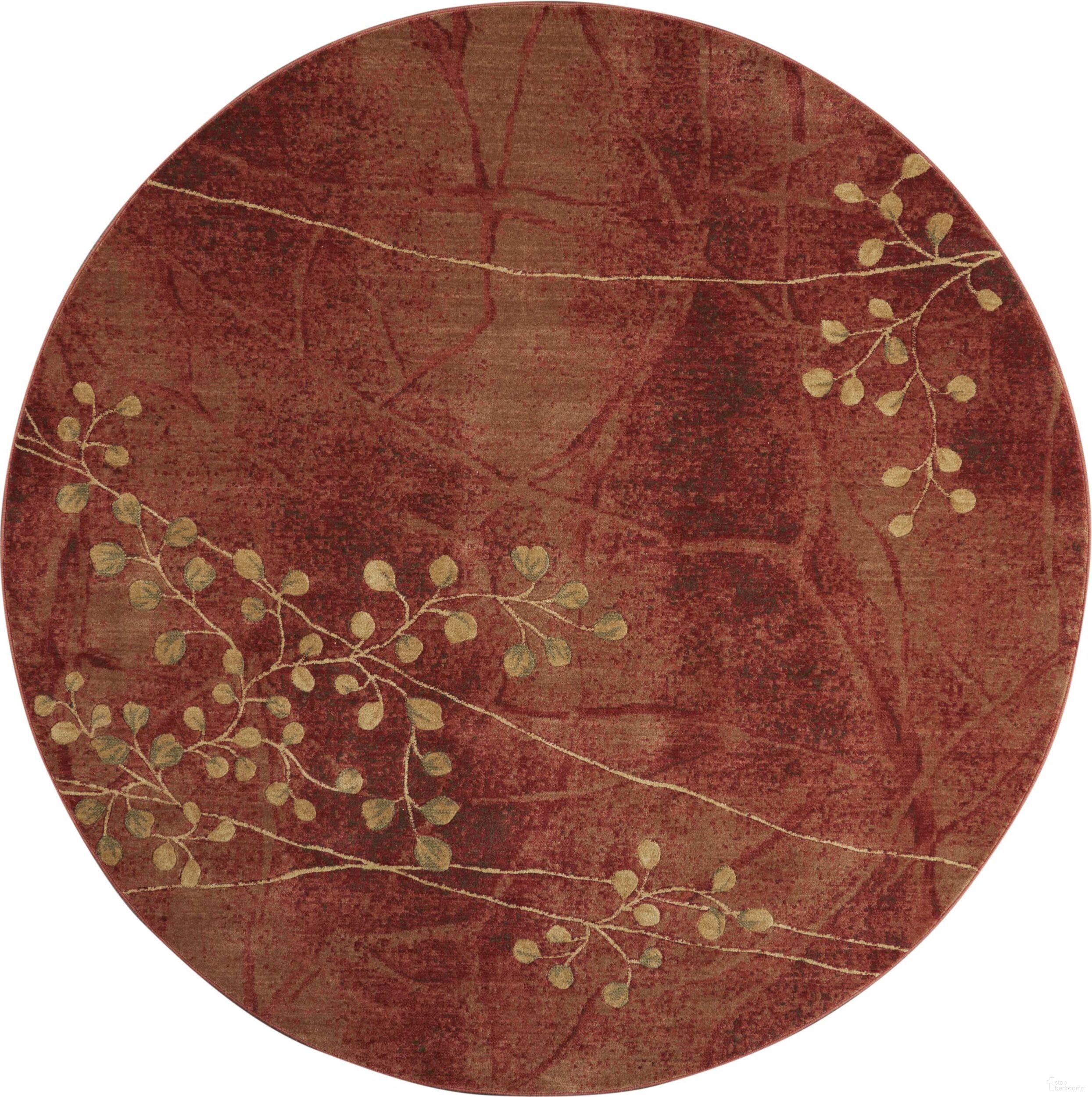 The appearance of Somerset Flame 7'9" x 7'9" Round Area Rug designed by Nourison in the modern / contemporary interior design. This flame piece of furniture  was selected by 1StopBedrooms from Somerset Collection to add a touch of cosiness and style into your home. Sku: 99446376206. Material: Polyester.
