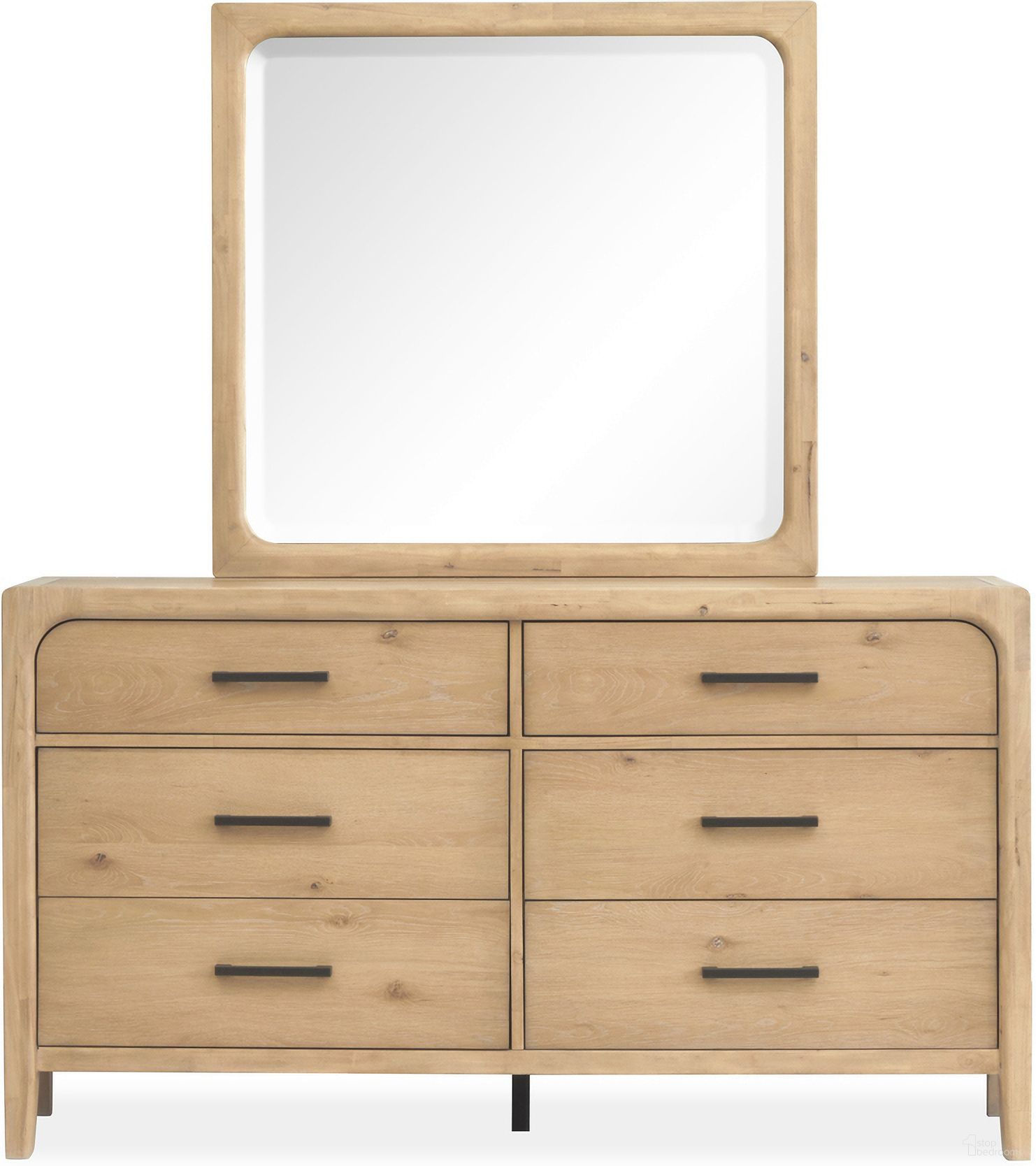 The appearance of Somerset Landscape Mirror In Butternut designed by Magnussen in the modern / contemporary interior design. This butternut piece of furniture  was selected by 1StopBedrooms from Somerset Collection to add a touch of cosiness and style into your home. Sku: B5684-40. Material: Oak Veneer.