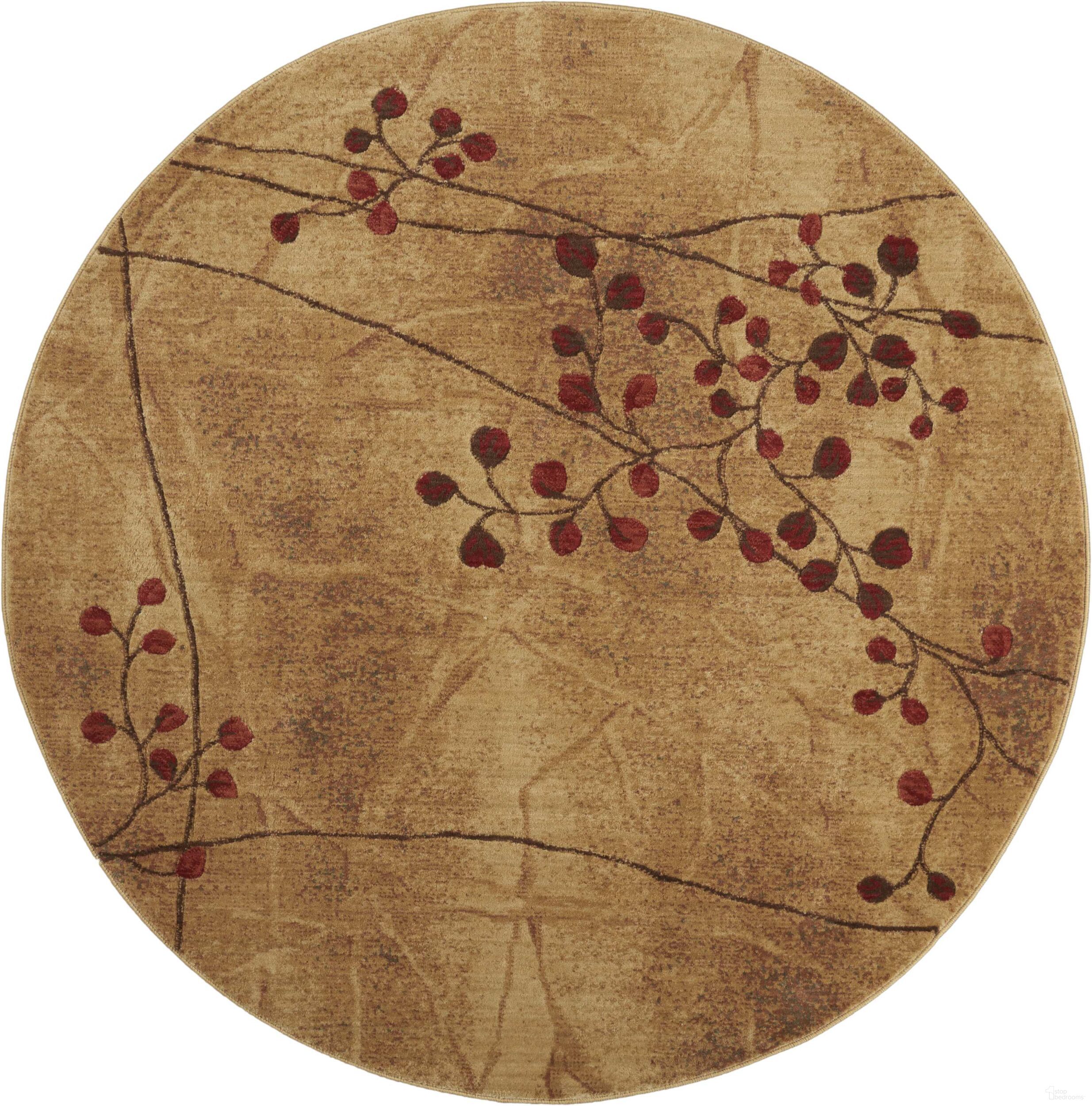 The appearance of Somerset Latte 3'6" x 3'6" Round Area Rug designed by Nourison in the modern / contemporary interior design. This latte piece of furniture was selected by 1StopBedrooms from Somerset Collection to add a touch of cosiness and style into your home. Sku: 99446331663. Material: Polyester.