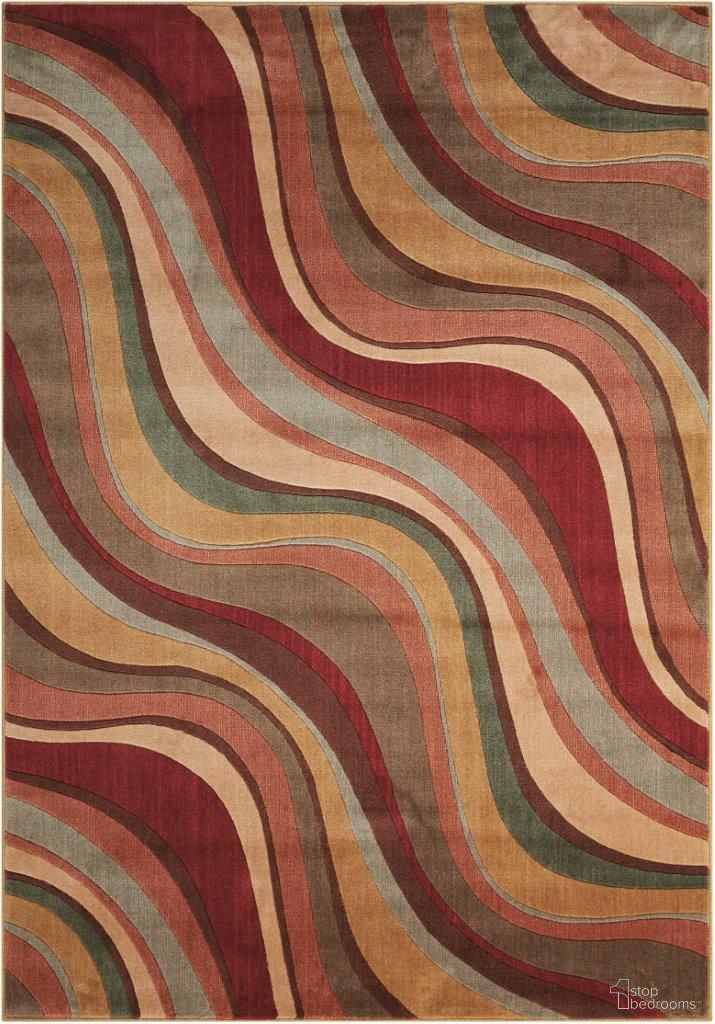 The appearance of Somerset Multicolor 9'6" x 13' Modern Area Rug designed by Nourison in the modern / contemporary interior design. This multicolor piece of furniture  was selected by 1StopBedrooms from Somerset Collection to add a touch of cosiness and style into your home. Sku: 99446233349. Material: Polyester.
