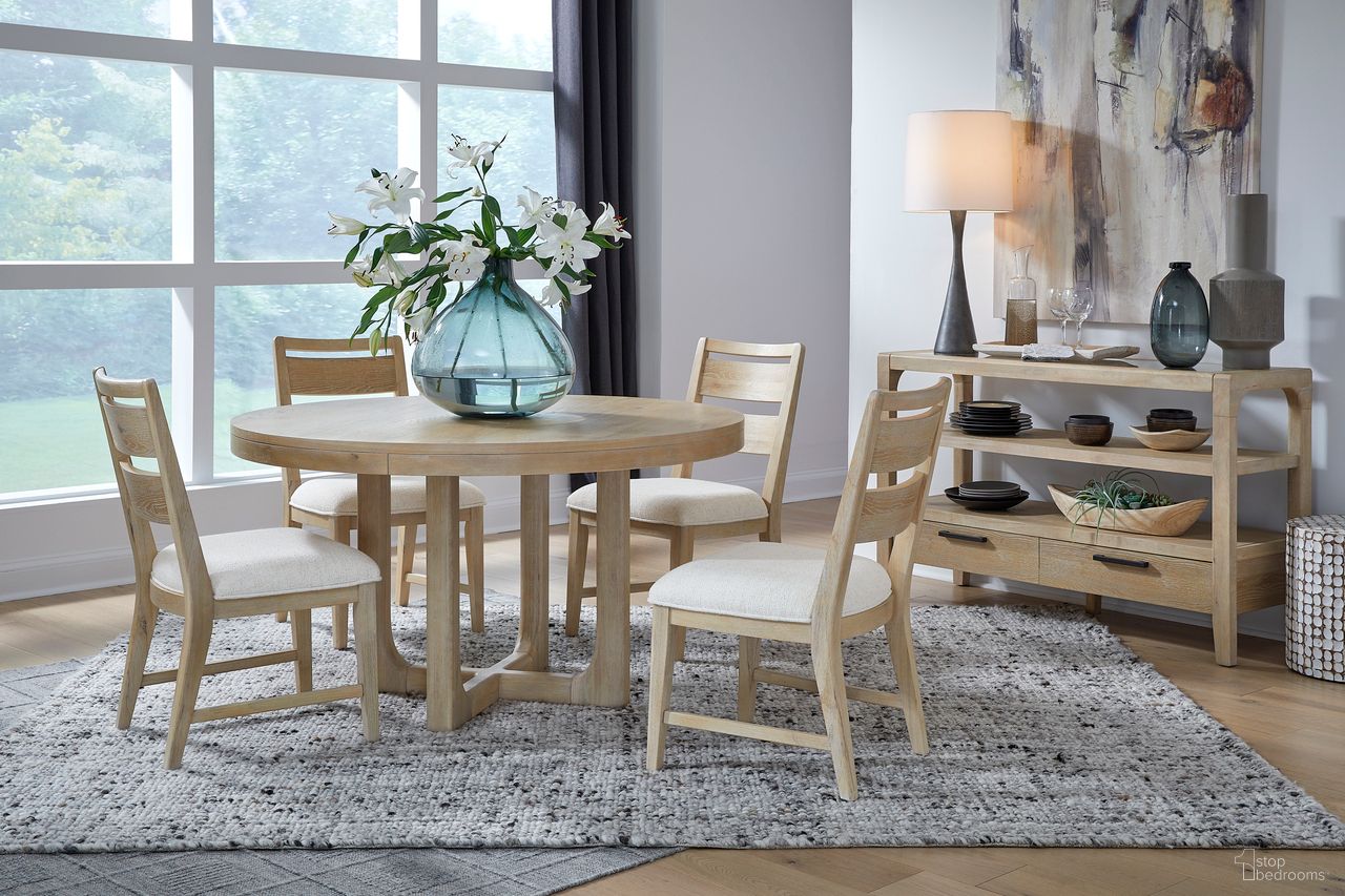 Somerset Round Dining Set In Butternut