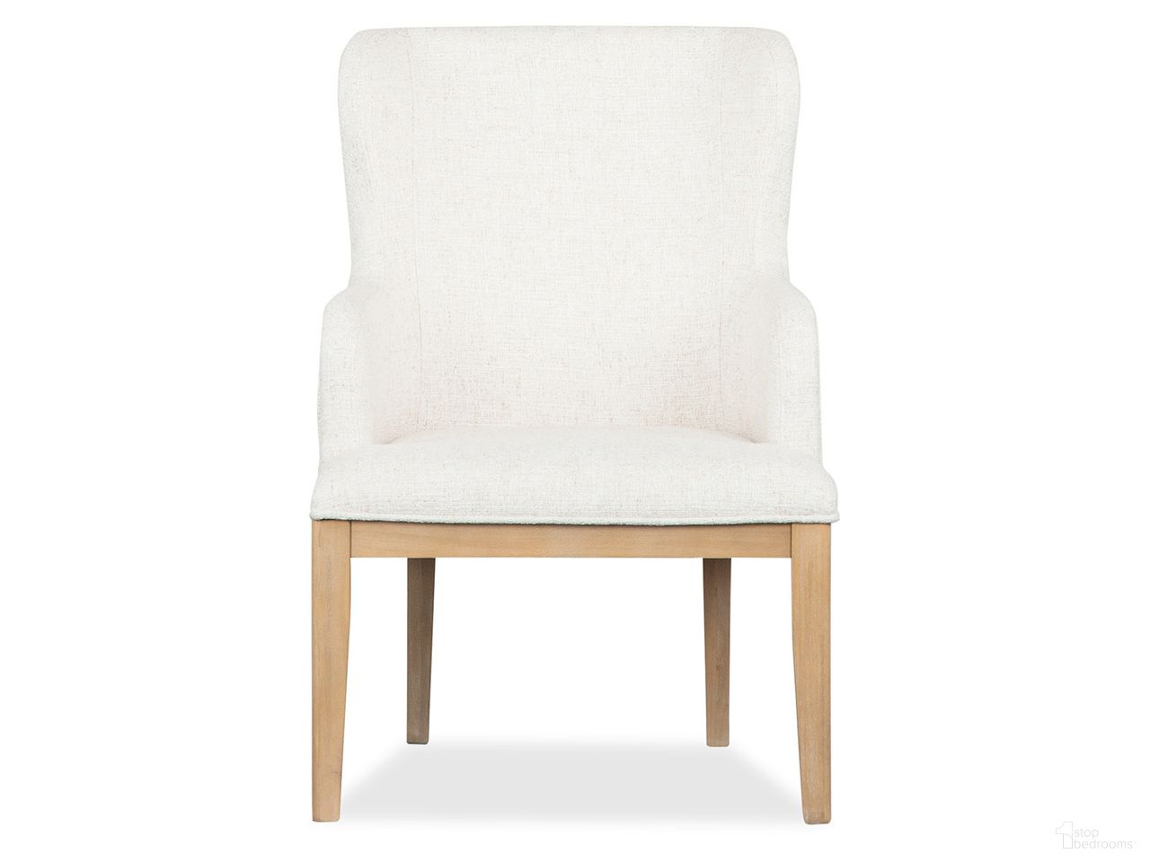 The appearance of Somerset Upholstered Arm Chair Set of 2 In Butternut designed by Magnussen in the transitional interior design. This butternut piece of furniture was selected by 1StopBedrooms from Somerset Collection to add a touch of cosiness and style into your home. Sku: D5684-73. Chair Type: Arm Chair. Material: Oak Veneer.