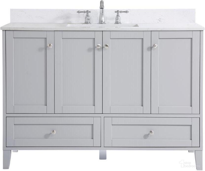 Sommerville 48 Inch Single Bathroom Vanity In Grey With Backsplash