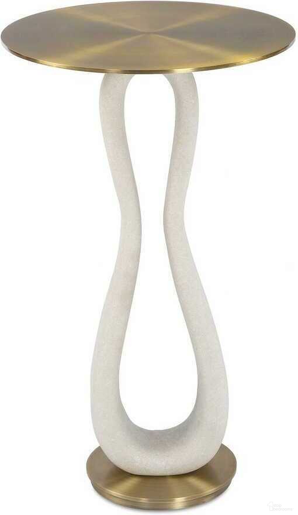 The appearance of Sonia Modern Accent Table In White and Brass designed by Uttermost in the modern / contemporary interior design. This white/brass piece of furniture  was selected by 1StopBedrooms from Sonia Collection to add a touch of cosiness and style into your home. Sku: 50363. Material: Iron.