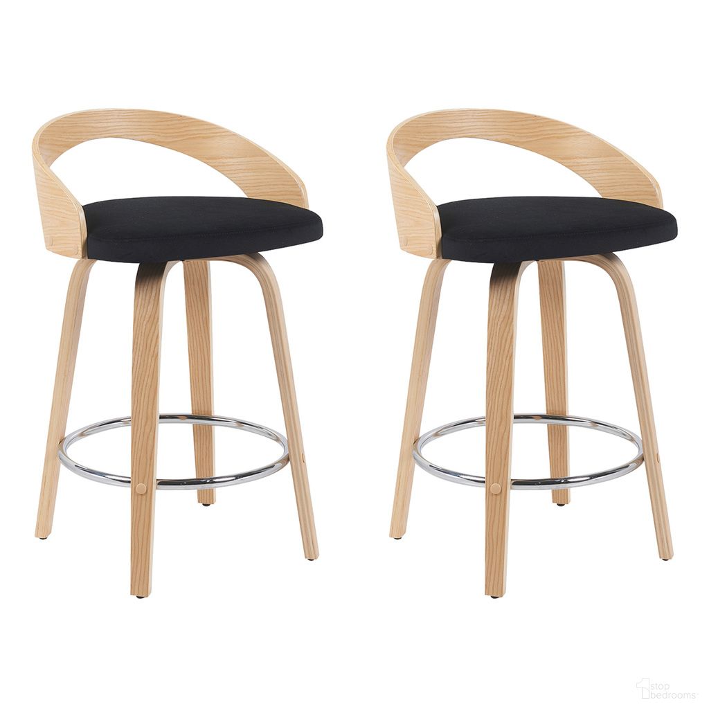 The appearance of Sonia Swivel Counter Height Bar Stool Set of 2 In Black and Patterned Oak designed by Armen Living in the modern / contemporary interior design. This black and patterned oak piece of furniture was selected by 1StopBedrooms from Sonia Collection to add a touch of cosiness and style into your home. Sku: LCSOBABLPO26;LCSOBABLPO26. Material: Metal.