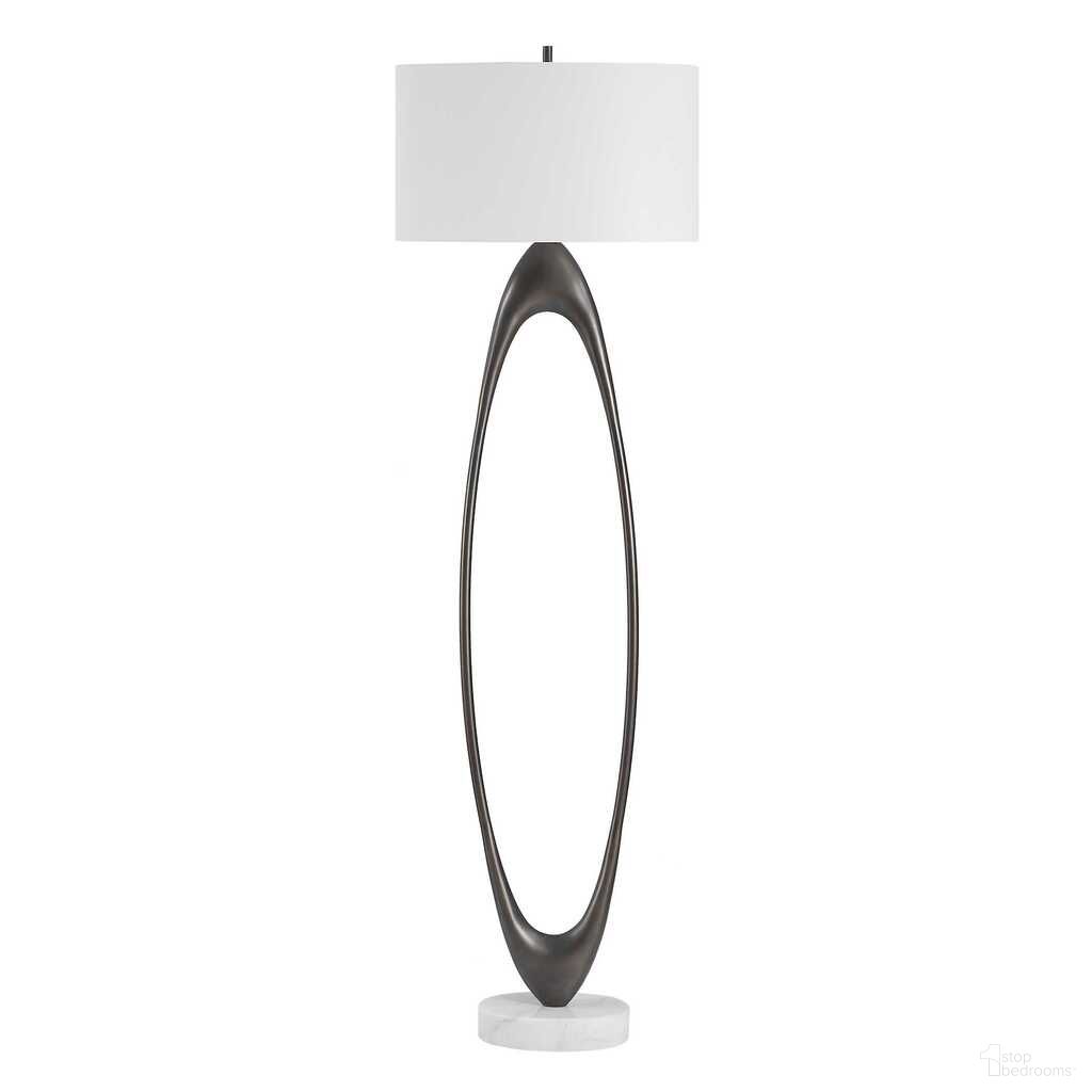 Sonic Open Oval Floor Lamp In Bronze