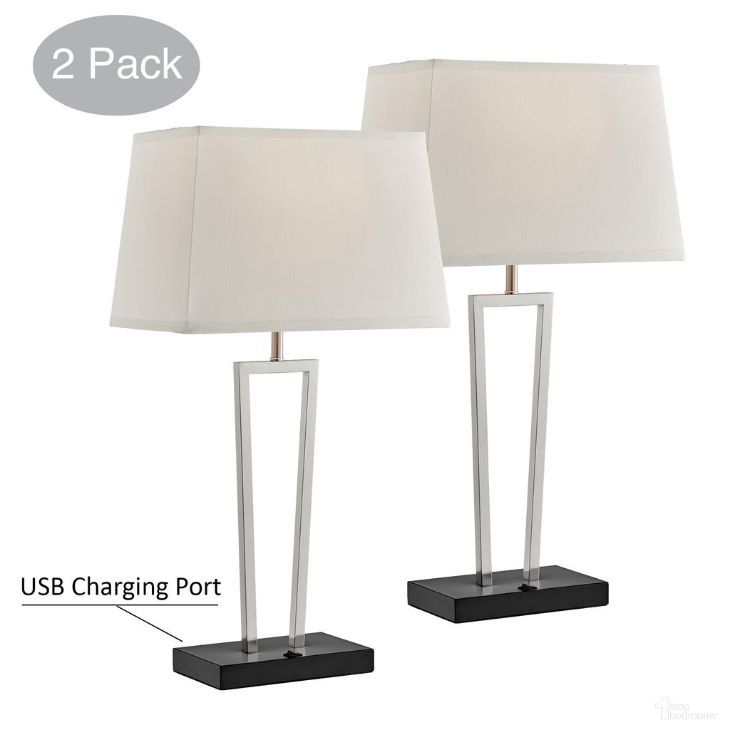 Sonnagh Table Lamp Set of 2 In Nickel