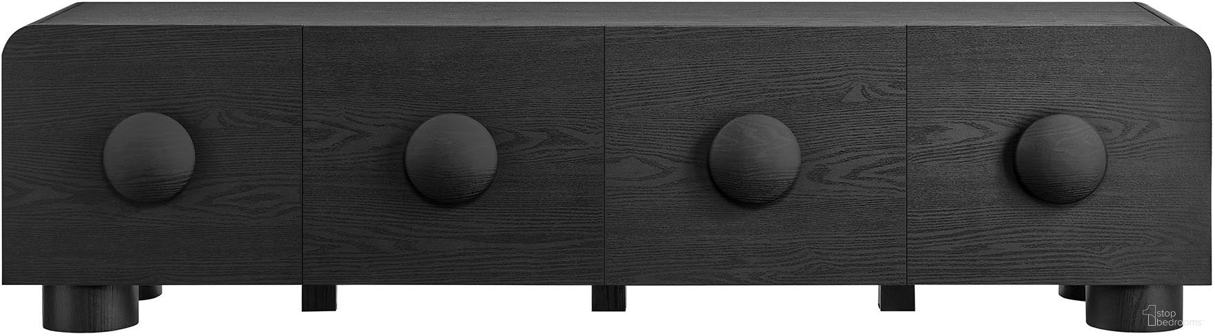 The appearance of Sonnet 69 Inch Low Profile TV Stand In Black designed by Modway in the modern / contemporary interior design. This black piece of furniture was selected by 1StopBedrooms from Sonnet Collection to add a touch of cosiness and style into your home. Sku: EEI-7011-BLK. Material: Wood.