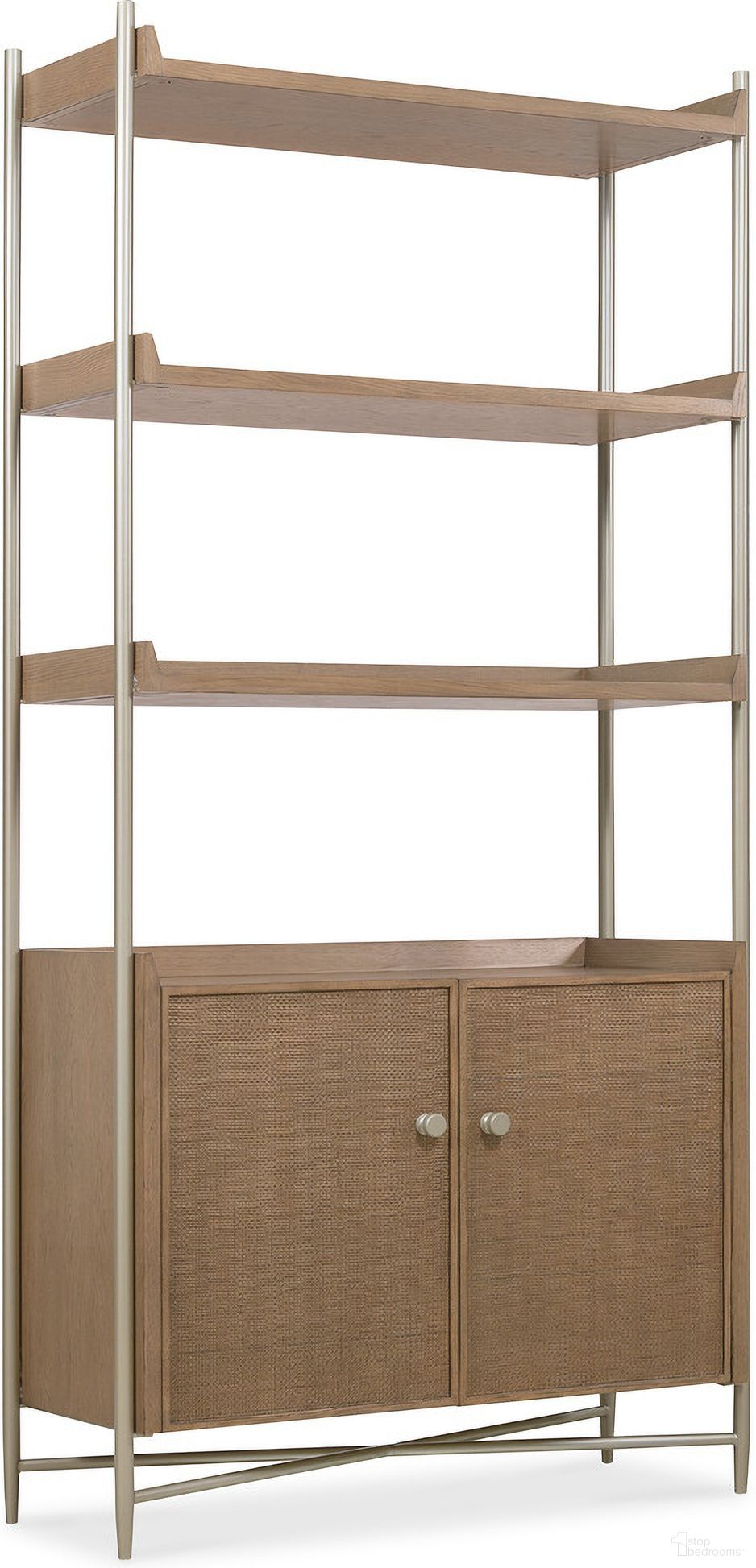 The appearance of Sonnet Bookcase In Medium Wood designed by Hooker in the transitional interior design. This medium wood piece of furniture was selected by 1StopBedrooms from Sonnet Collection to add a touch of cosiness and style into your home. Sku: 6072-10445-85. Material: Oak Veneer.
