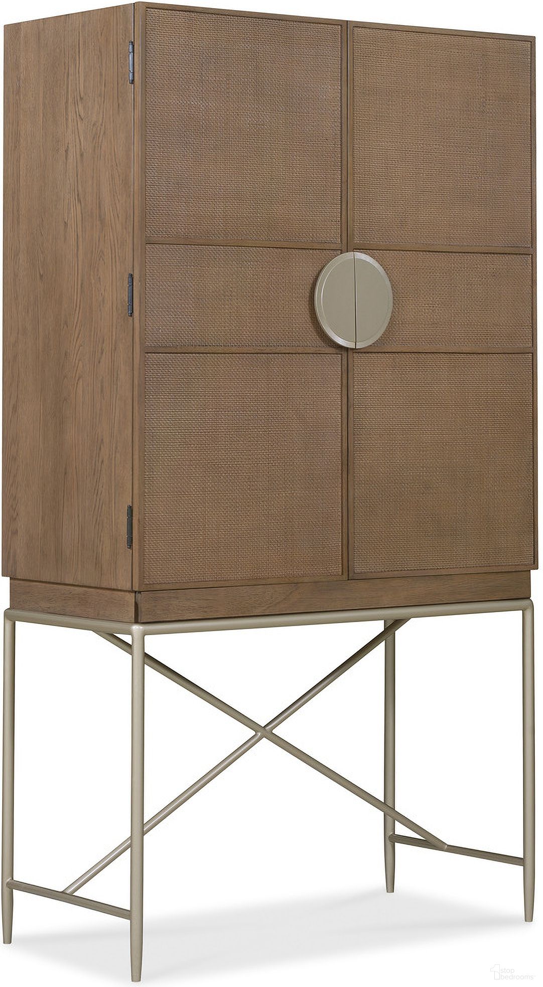 The appearance of Sonnet Hub In Medium Wood designed by Hooker in the transitional interior design. This medium wood piece of furniture  was selected by 1StopBedrooms from Sonnet Collection to add a touch of cosiness and style into your home. Sku: 6072-10309-85. Material: Oak Veneer.