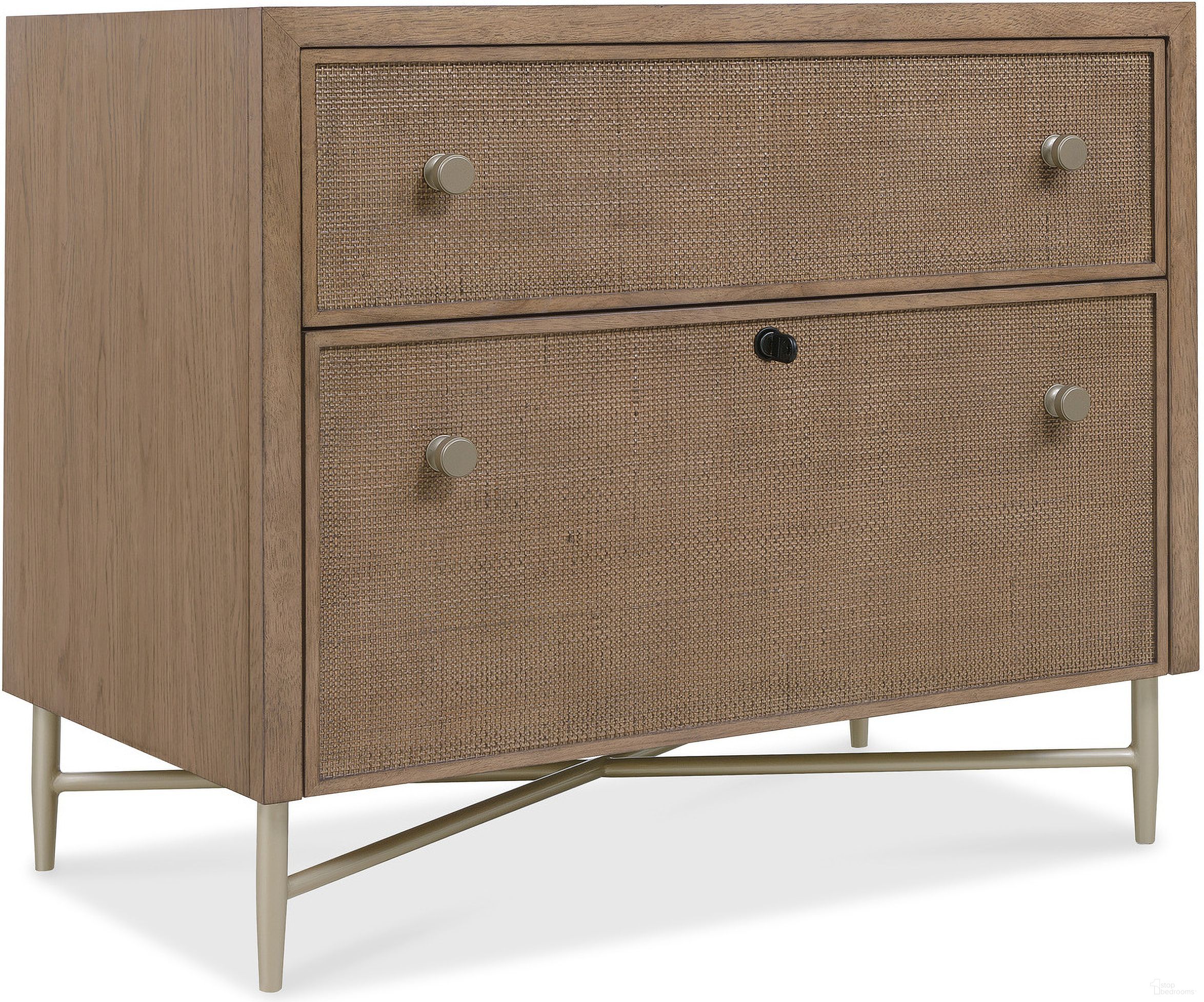 The appearance of Sonnet Lateral File In Medium Wood designed by Hooker in the transitional interior design. This medium wood piece of furniture  was selected by 1StopBedrooms from Sonnet Collection to add a touch of cosiness and style into your home. Sku: 6072-10466-85. Material: Oak Veneer.