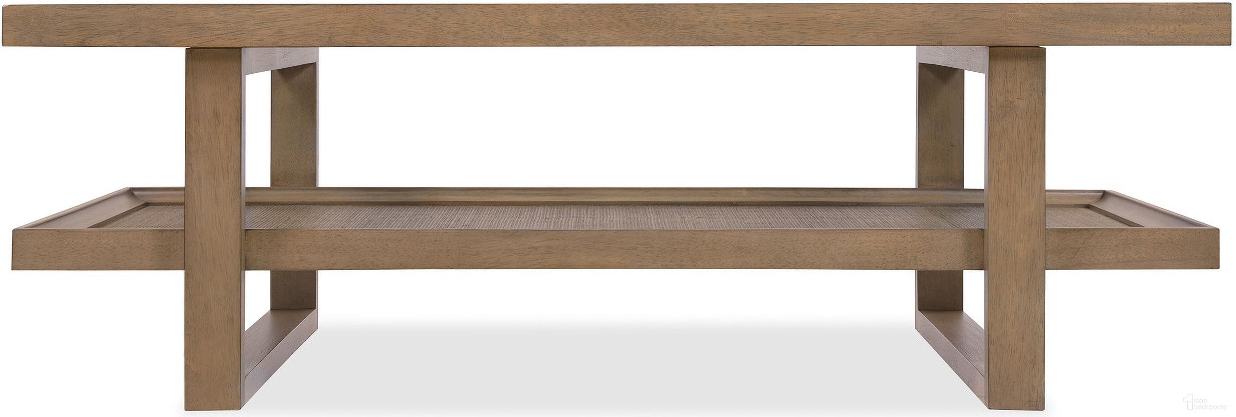 The appearance of Sonnet Rectangle Cocktail Table In Medium Wood designed by Hooker in the transitional interior design. This medium wood piece of furniture was selected by 1StopBedrooms from Sonnet Collection to add a touch of cosiness and style into your home. Sku: 6072-80110-85. Material: Oak Veneer.