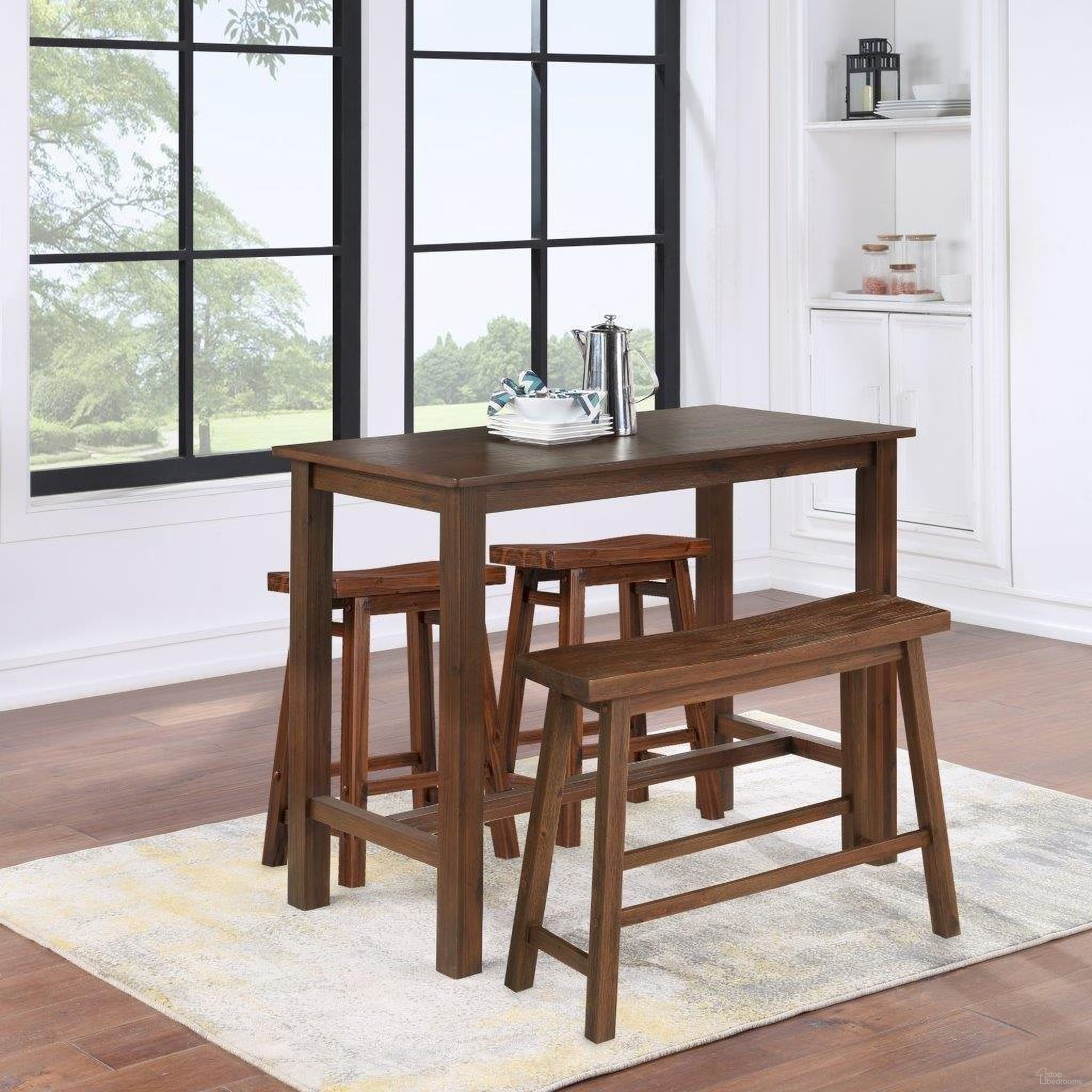 Sonoma 4 Piece Pub Set In Chestnut Wire-Brush Finish