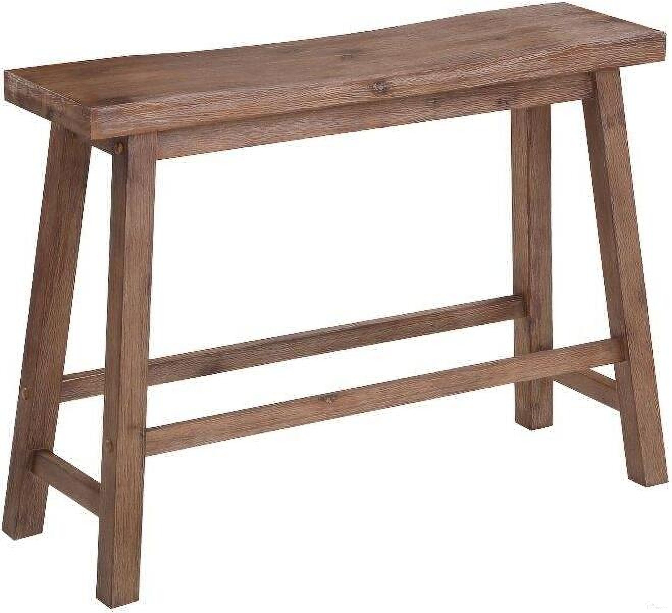 The appearance of Sonoma Dining Bench In Barnwood Wire-Brush designed by Boraam Industries in the rustic / southwestern interior design. This barnwood piece of furniture  was selected by 1StopBedrooms from Sonoma Collection to add a touch of cosiness and style into your home. Sku: 75025. Material: Rubberwood.