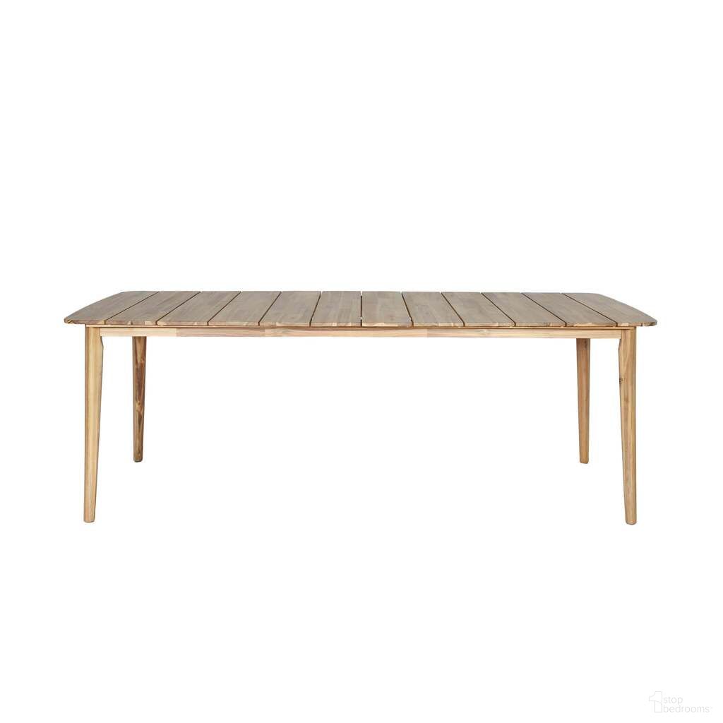 The appearance of Sonoma Outdoor Dining Table In Natural designed by LH Imports in the modern / contemporary interior design. This natural piece of furniture was selected by 1StopBedrooms from Sonoma Collection to add a touch of cosiness and style into your home. Sku: SOM010. Table Base Style: Legs. Table Top Shape: Rectangular. Material: Acacia Wood.