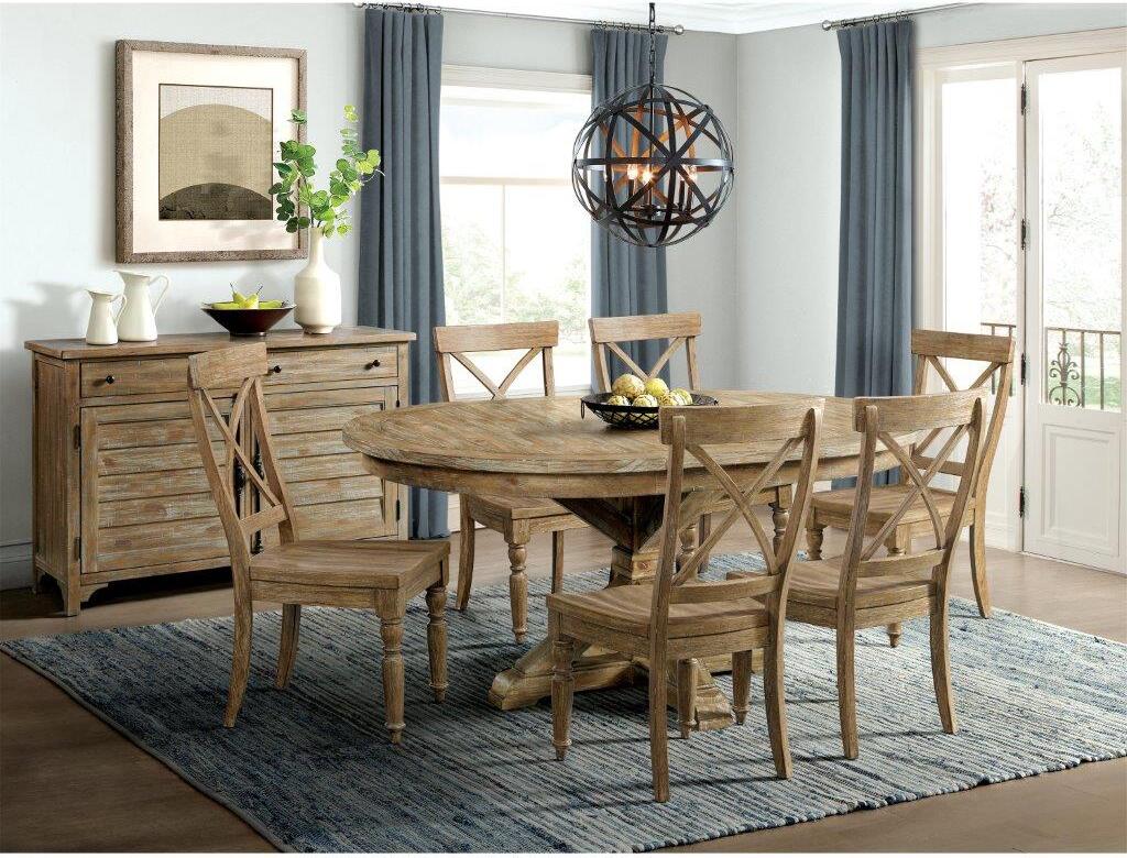 Sonora Snowy Desert Round Extendable Dining Room Set from