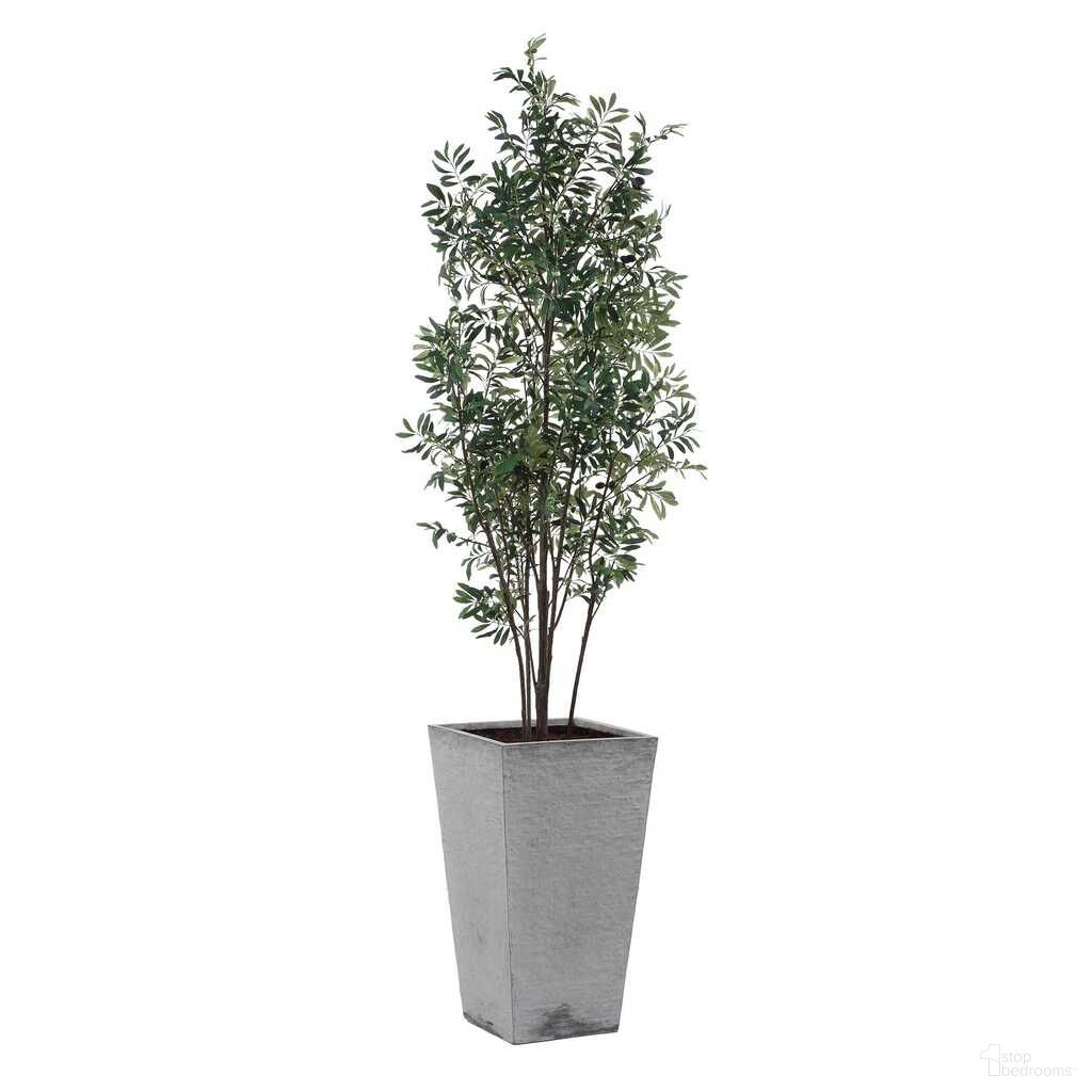 The appearance of Sonora Tree In Planter In Gray and Green designed by Uttermost in the modern / contemporary interior design. This gray and green piece of furniture  was selected by 1StopBedrooms from Sonora Olive Collection to add a touch of cosiness and style into your home. Sku: 60269. Material: Polyester.