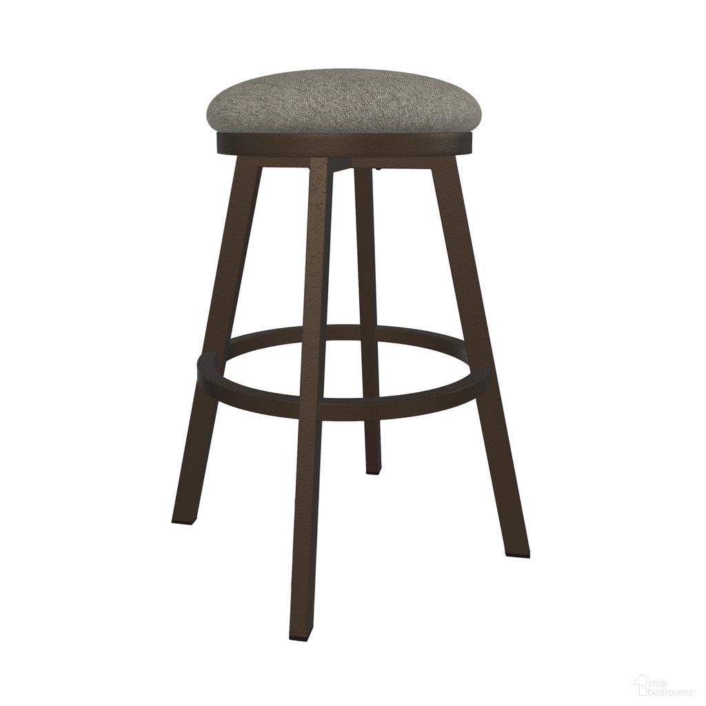 The appearance of Sophia 30 Inch Bar Height Swivel Backless Stool In Cobblestone and Textured Ash designed by Wesley Allen in the transitional interior design. This cobblestone/textured ash piece of furniture  was selected by 1StopBedrooms from Sophia Collection to add a touch of cosiness and style into your home. Sku: B513H30-BS-PBS-SSA. Material: Metal.