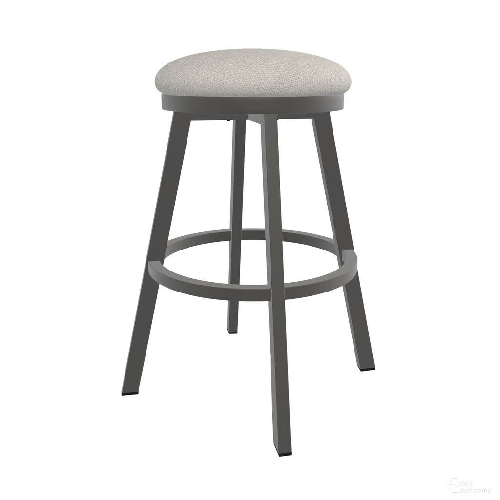 The appearance of Sophia 30 Inch Bar Height Swivel Backless Stool In Firestone Grey and Irish Mist designed by Wesley Allen in the transitional interior design. This firestone grey/irish mist piece of furniture  was selected by 1StopBedrooms from Sophia Collection to add a touch of cosiness and style into your home. Sku: B513H30-BS-PTR-FM. Material: Metal.