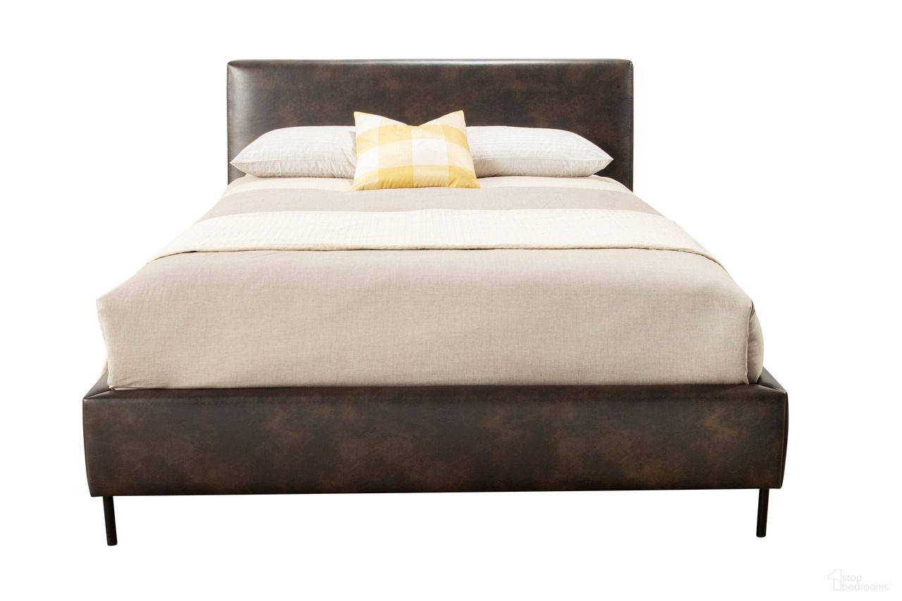 The appearance of Sophia Full Faux Leather Platform Bed In Gray designed by Alpine in the modern / contemporary interior design. This gray piece of furniture  was selected by 1StopBedrooms from Sophia Collection to add a touch of cosiness and style into your home. Sku: 6902F-GRY. Bed Type: Platform Bed. Material: Faux Leather. Bed Size: Full.