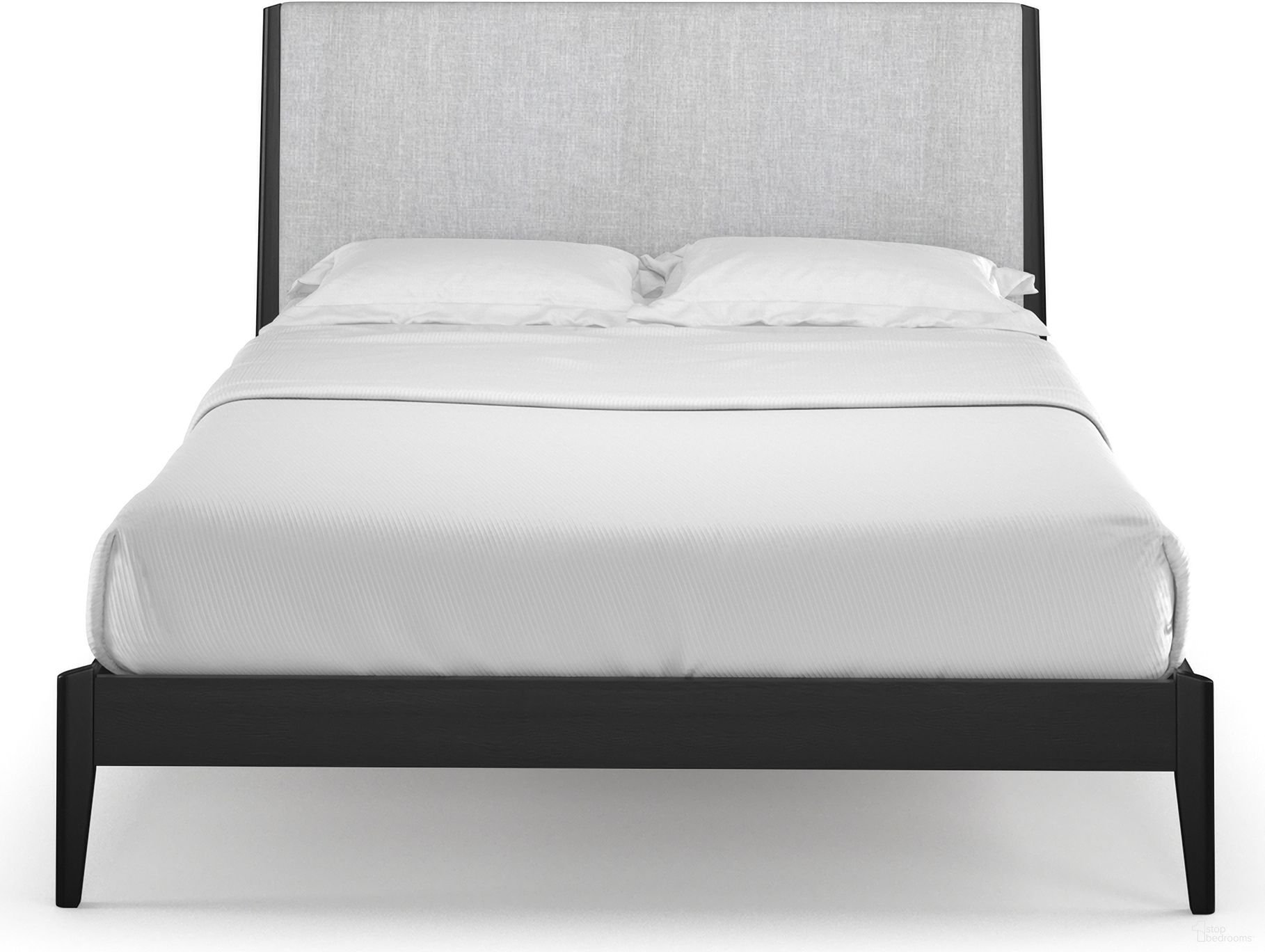 The appearance of Sophia Full Size Bed with Upholstered Headboard In Black designed by Aeon in the modern / contemporary interior design. This black piece of furniture  was selected by 1StopBedrooms from Hej Collection to add a touch of cosiness and style into your home. Sku: AE5483-Black-1;AE5483-Black-2;AE5483-Black-3. Bed Type: Panel Bed. Material: Wood. Bed Size: Full.