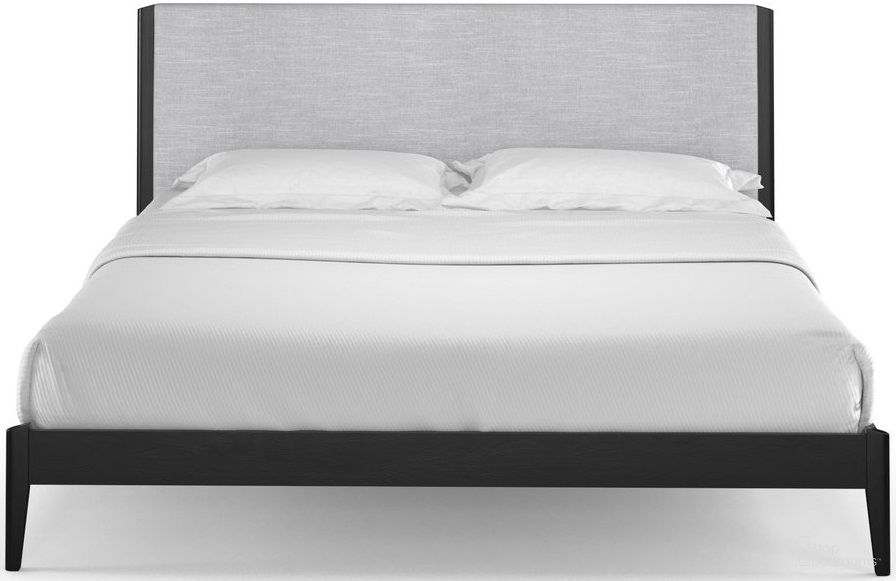 The appearance of Sophia King Bed with Upholstered Headboard In Black and Gray designed by Aeon in the modern / contemporary interior design. This black piece of furniture  was selected by 1StopBedrooms from Hej Collection to add a touch of cosiness and style into your home. Sku: AE7784-Black-1;AE7784-Black-2;AE7784-Black-3. Bed Type: Panel Bed. Material: Wood. Bed Size: King.