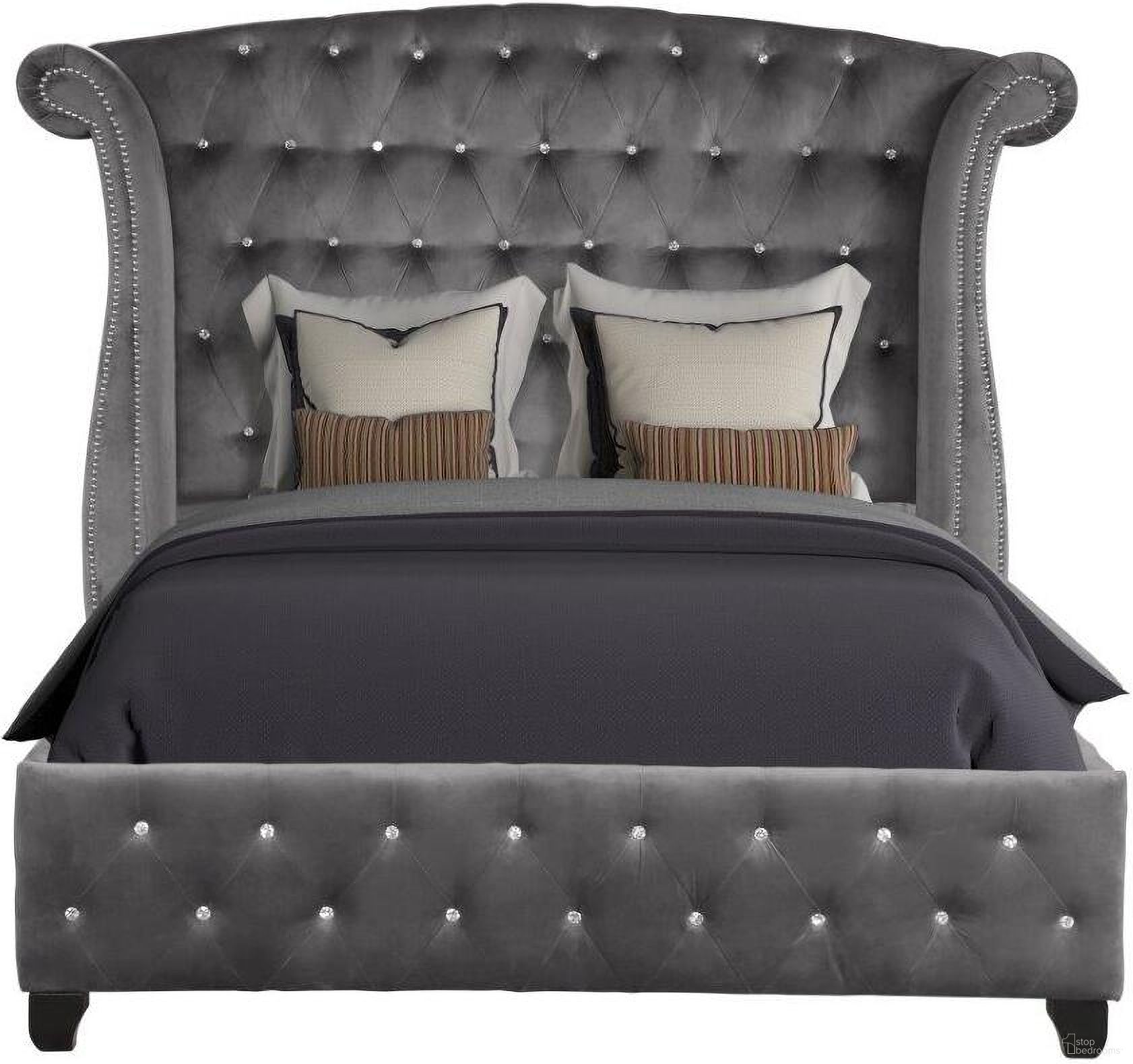 The appearance of Sophia Upholstery Full Size Bed Made With Wood In Gray designed by Galaxy Home Furnishings in the modern / contemporary interior design. This gray piece of furniture  was selected by 1StopBedrooms from Sophia Collection to add a touch of cosiness and style into your home. Sku: 808857829054-1;808857829054-2;808857829054-3. Bed Type: Platform Bed. Material: Wood. Bed Size: Full.