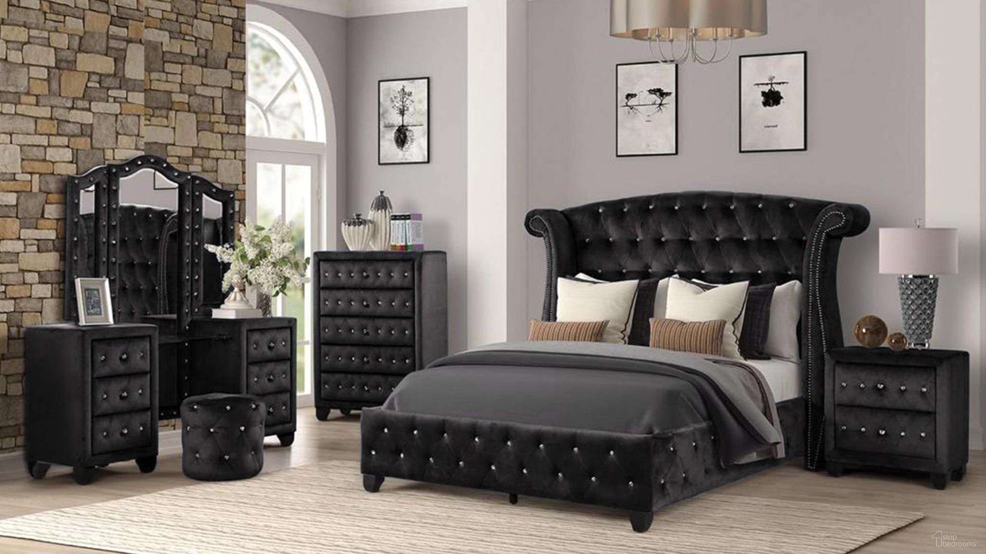 The appearance of Sophia Upholstery Youth Bedroom Set In Black designed by Galaxy Home Furnishings in the modern / contemporary interior design. This black piece of furniture was selected by 1StopBedrooms from Sophia Collection to add a touch of cosiness and style into your home. Sku: 698781171868;808857737601. Bed Type: Platform Bed. Material: Wood. Bed Size: Full.