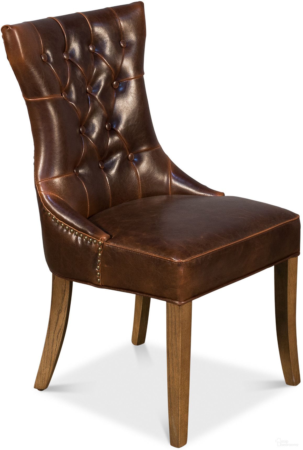 The appearance of Sophie Brown Leather Side Chair Set Of 2 52774 designed by Sarreid in the coastal interior design. This dark brown piece of furniture was selected by 1StopBedrooms from Sophie Collection to add a touch of cosiness and style into your home. Sku: 52774. Chair Type: Side Chair.