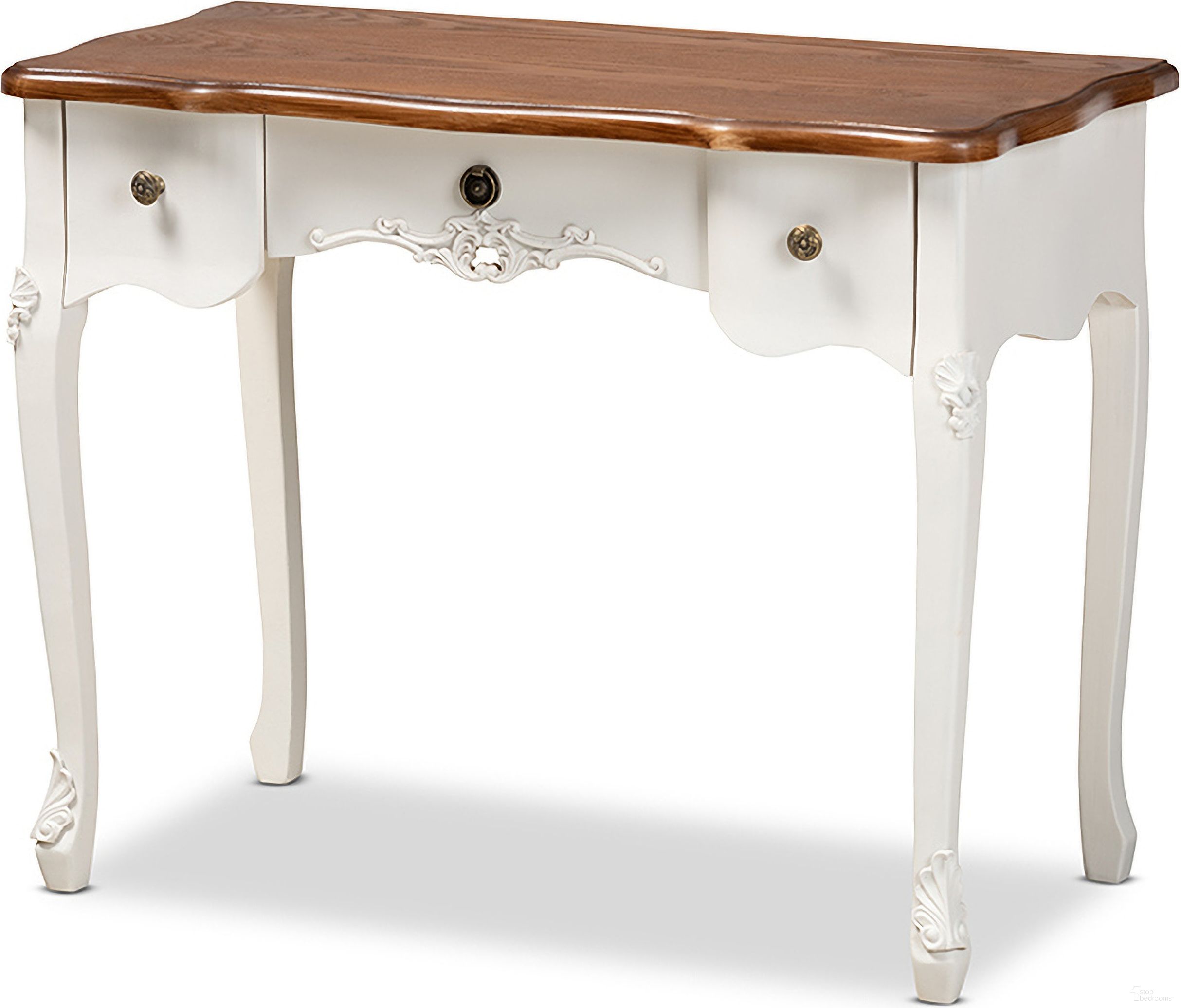 The appearance of Sophie Classic Traditional French Country White And Brown Finished Small 3-Drawer Wood Console Table designed by Baxton Studio in the rustic / southwestern interior design. This white and brown piece of furniture was selected by 1StopBedrooms from Sophie Collection to add a touch of cosiness and style into your home. Sku: 132050-White-Console. Material: MDF.
