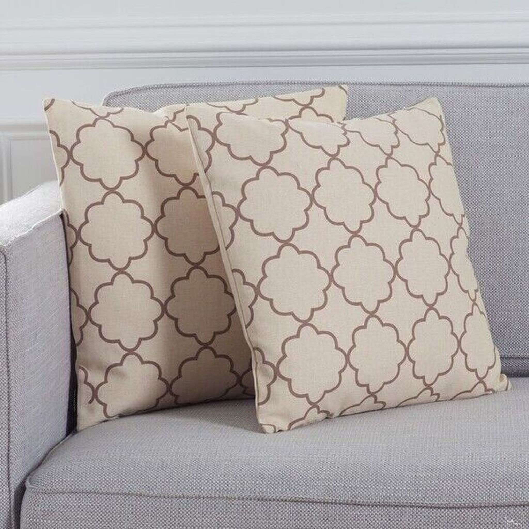 The appearance of Sophie Pillow PIL933A-1818 Set of 2 designed by Safavieh in the modern / contemporary interior design. This taupe piece of furniture was selected by 1StopBedrooms from Sophie Collection to add a touch of cosiness and style into your home. Sku: PIL933A-1818-SET2. Material: Cotton.