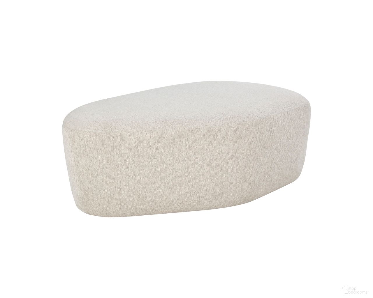 Soraya Ottoman In Dove Cream