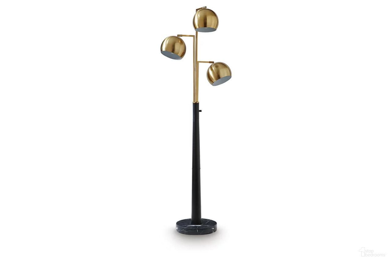 The appearance of Sorcha Metal Floor Lamp In Gold and Black designed by Signature Design by Ashley in the modern / contemporary interior design. This gold/black piece of furniture was selected by 1StopBedrooms from Sorcha Collection to add a touch of cosiness and style into your home. Sku: L206111. Material: Metal.